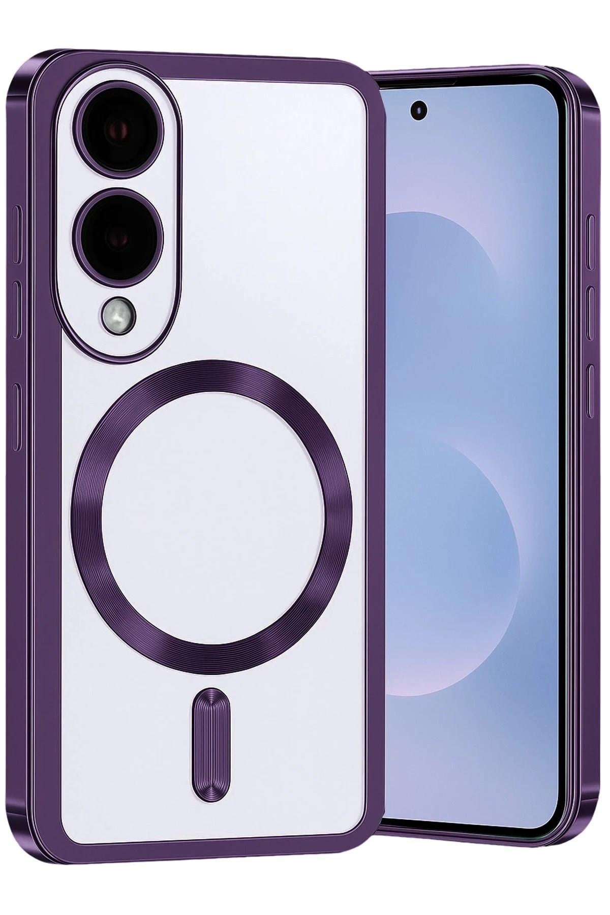 Mey İthalat®  Samsung Galaxy S25 Edge Kross Magneticsafe Kapak - Mor