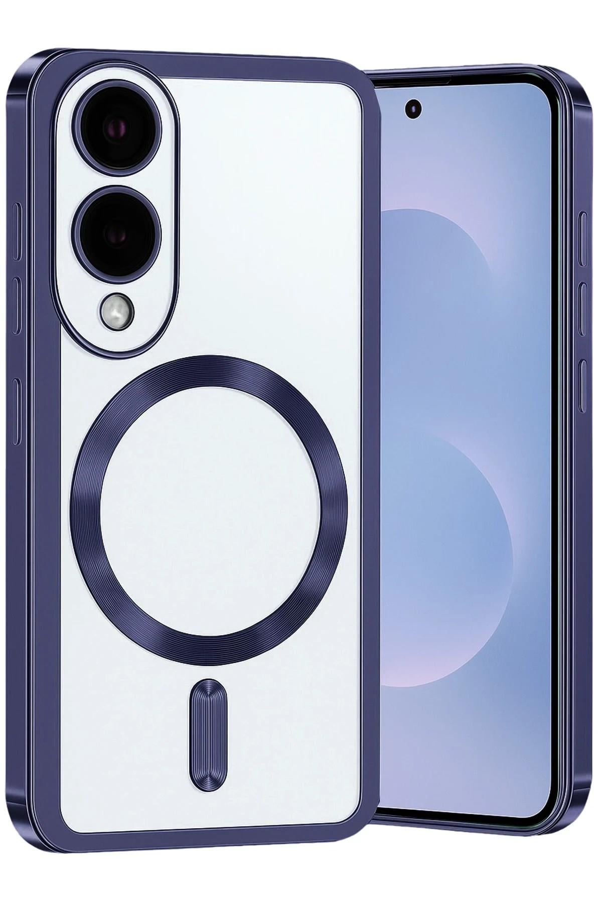 Mey İthalat®  Samsung Galaxy S25 Edge Kross Magneticsafe Kapak - Lacivert