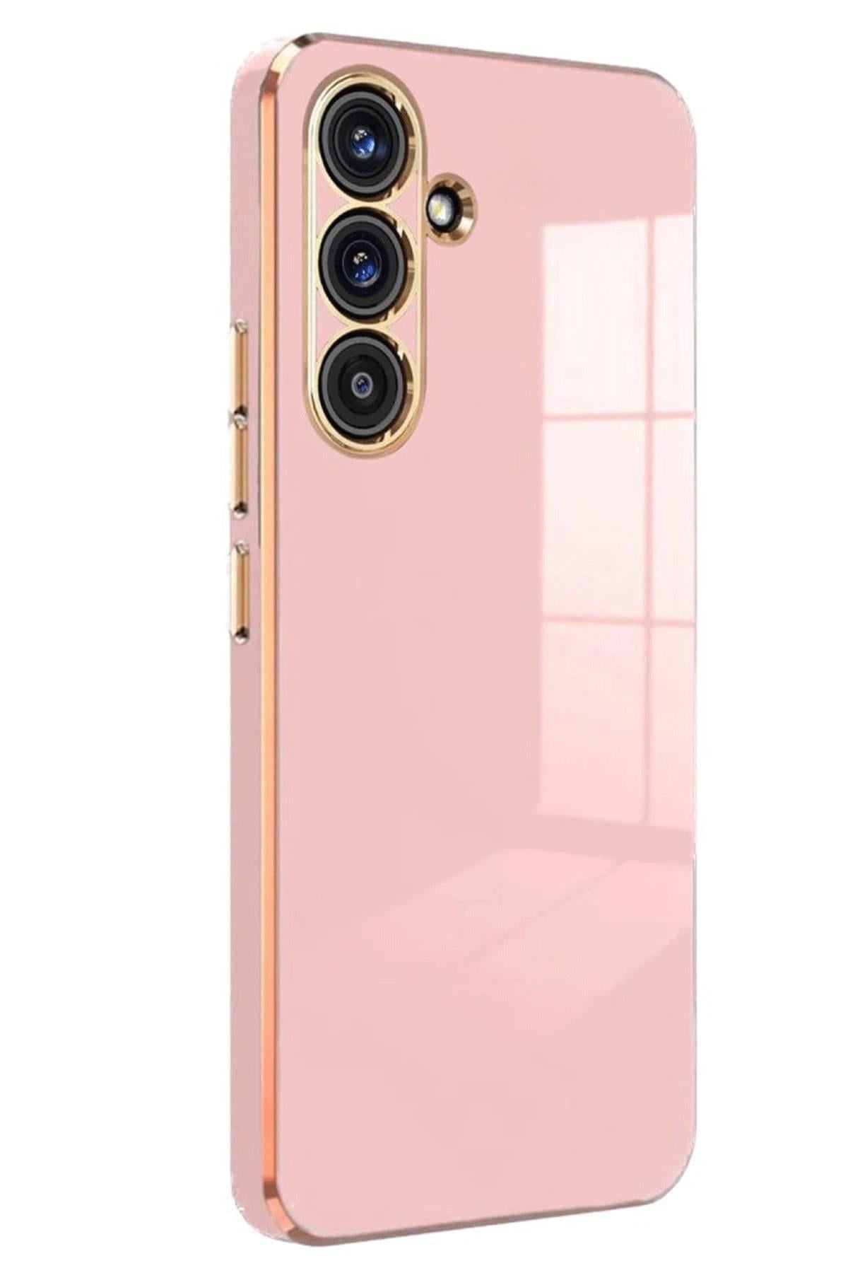 Mey İthalat®  Samsung Galaxy S25 Plus Kılıf Volet Silikon - Pembe