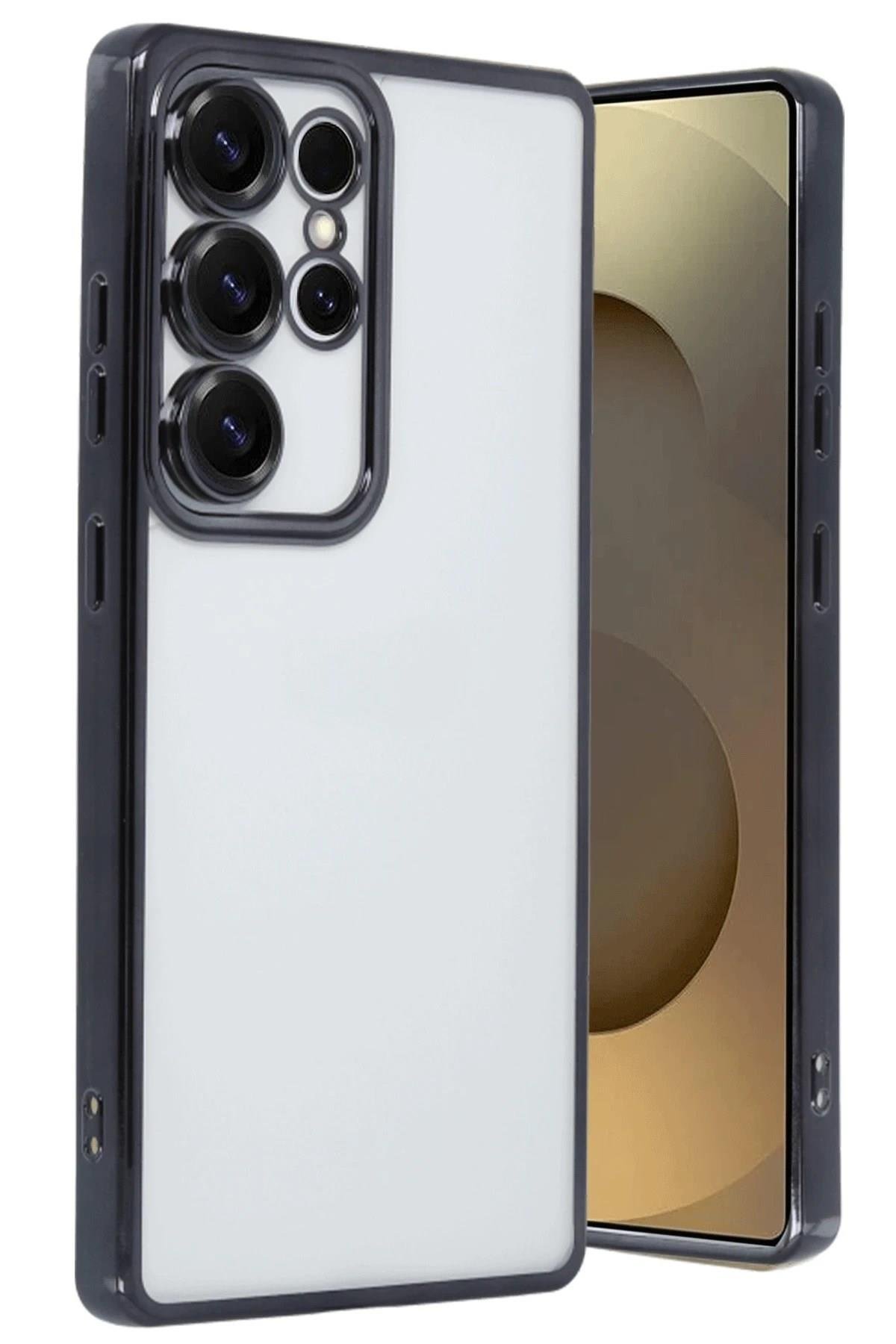 Mey İthalat®  Samsung Galaxy S25 Ultra Kılıf  Lensli Silikon - Siyah