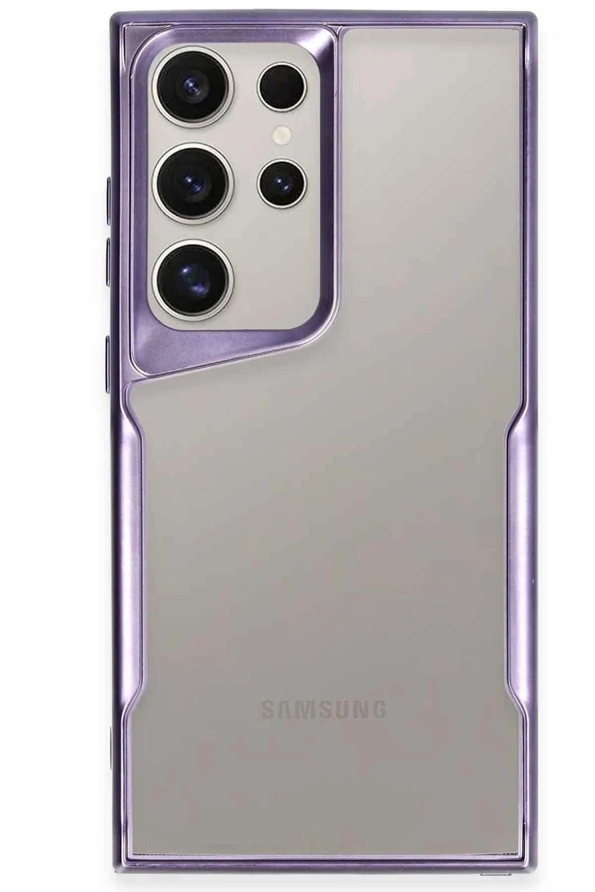 Mey İthalat®  Samsung Galaxy S25 Ultra Kılıf Boyi Silikon Kapak - Derin Mor