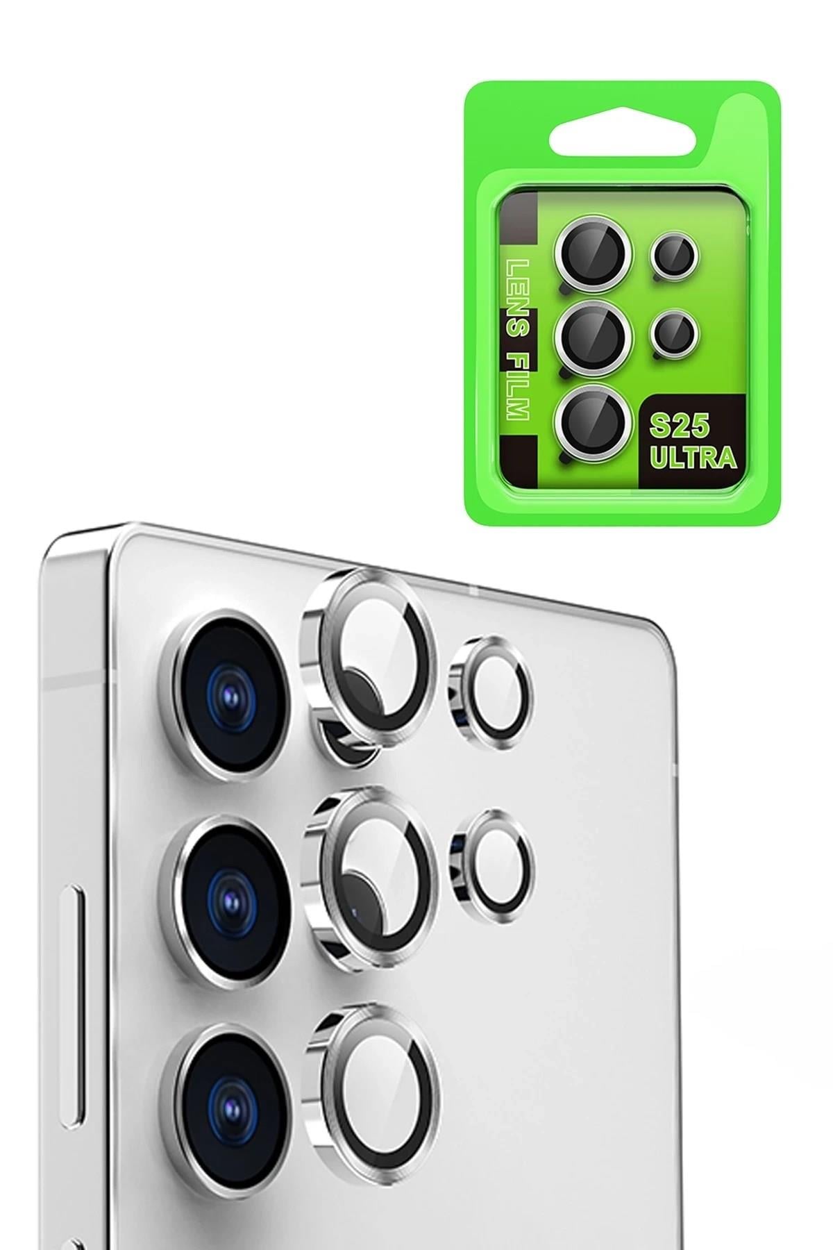 Mey İthalat®  Samsung Galaxy S25 Ultra Raze Metal Kamera Lens - Gümüş
