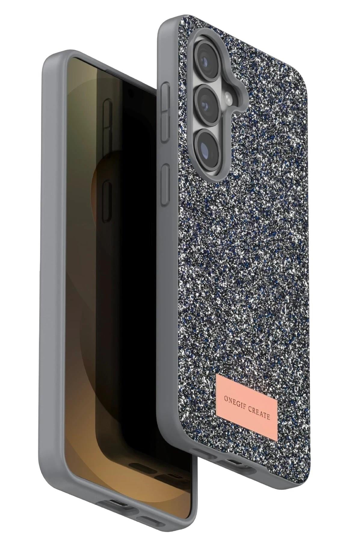 Mey İthalat®  Samsung Galaxy S26 Plus Bright Simli Kapak - Gümüş