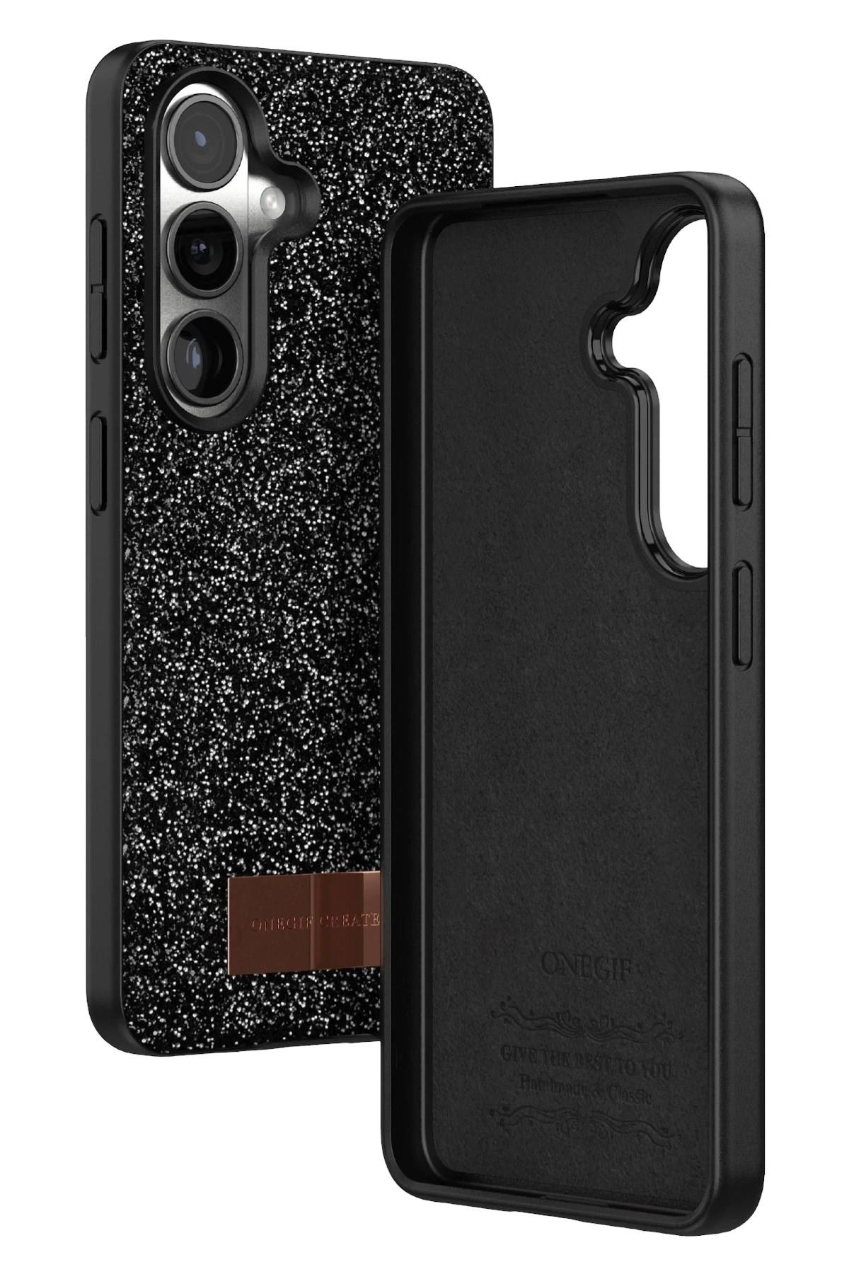 Mey İthalat®  Samsung Galaxy S26 Plus Bright Simli Kapak - Siyah