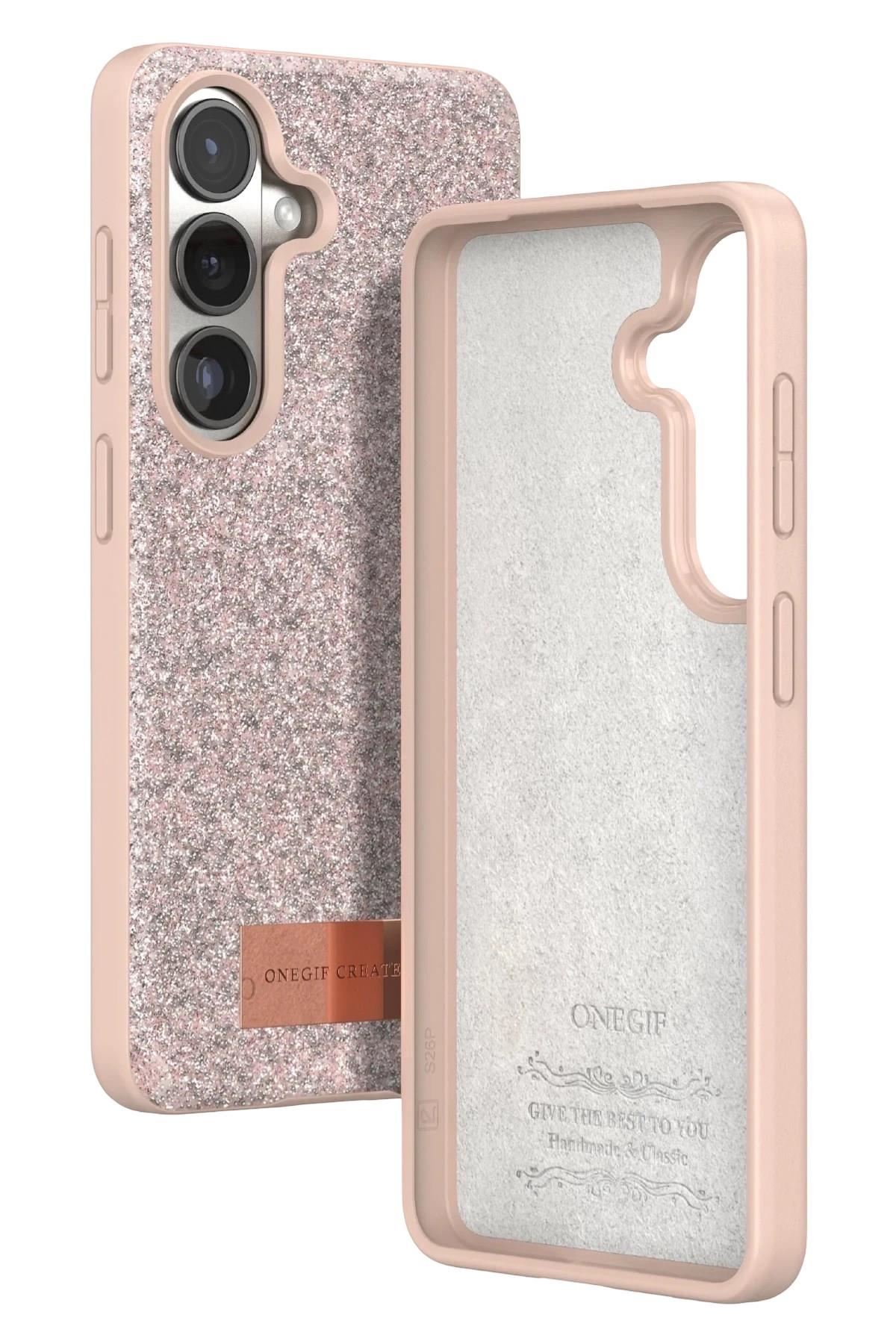 Mey İthalat®  Samsung Galaxy S26 Plus Bright Simli Kapak - Pembe
