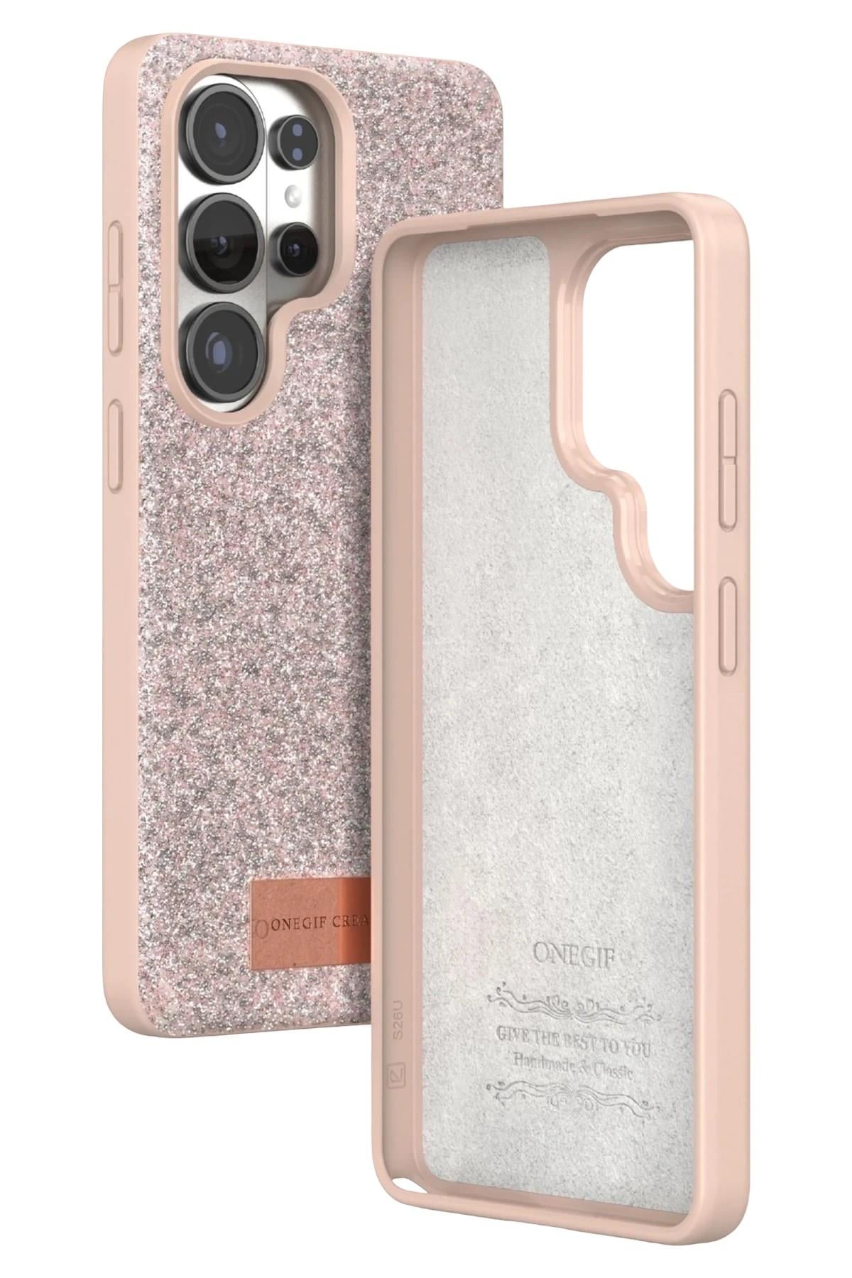 Mey İthalat®  Samsung Galaxy S26 Ultra Bright Simli Kapak - Pembe