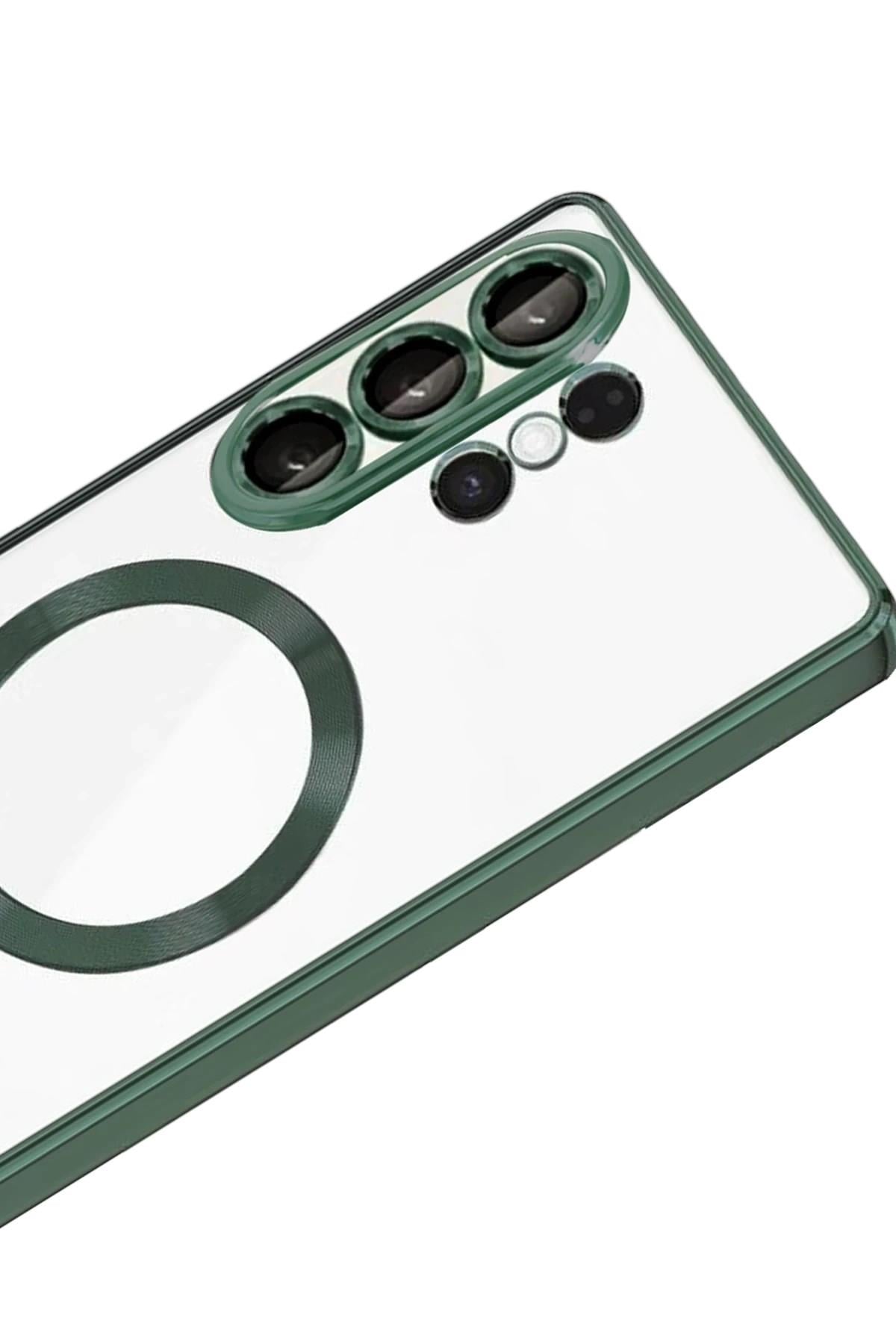 Mey İthalat®  Samsung Galaxy S26 Ultra Kross Magneticsafe Kapak - Koyu Yeşil