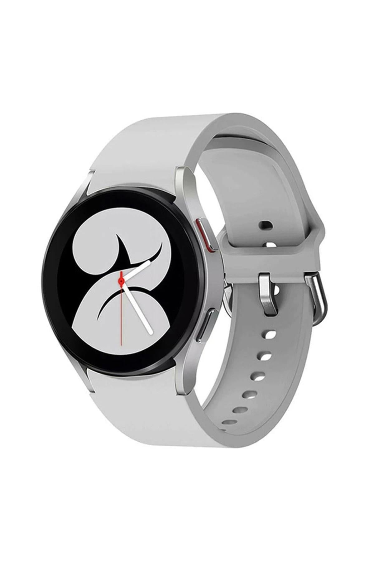 Mey İthalat®  Samsung Galaxy Watch 4 Klasik Kordon - Açık Gri