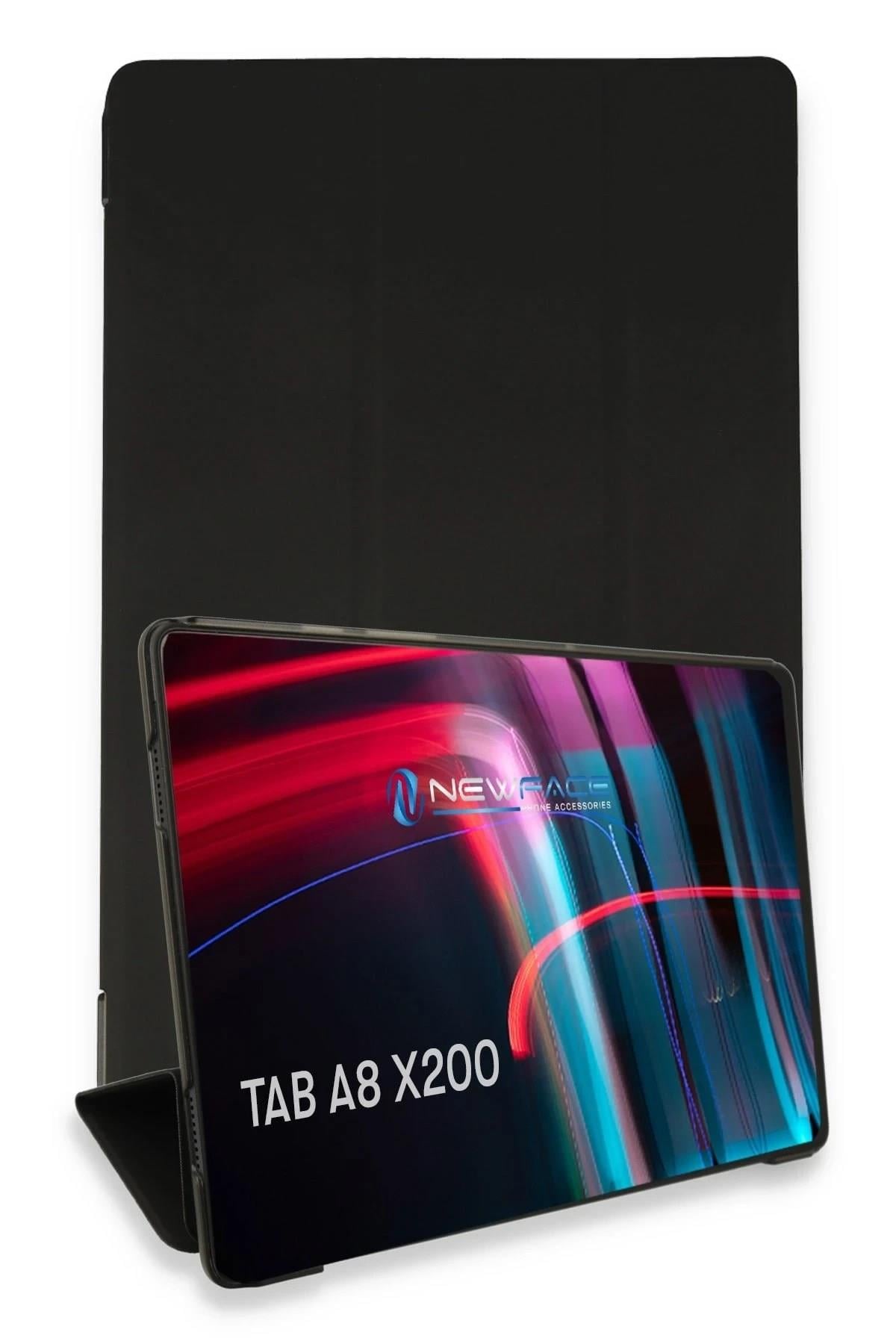Mey İthalat®  Samsung Galaxy X200 Tab A8 10.5 Kılıf Tablet Smart Kılıf - Siyah