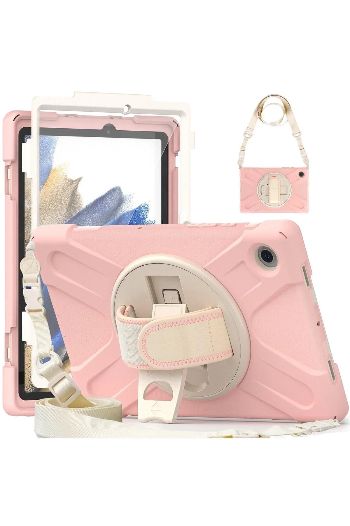 Mey İthalat®  Samsung Galaxy X200 Tab A8 10.5 Kılıf Amazing Tablet Kapak - Pembe