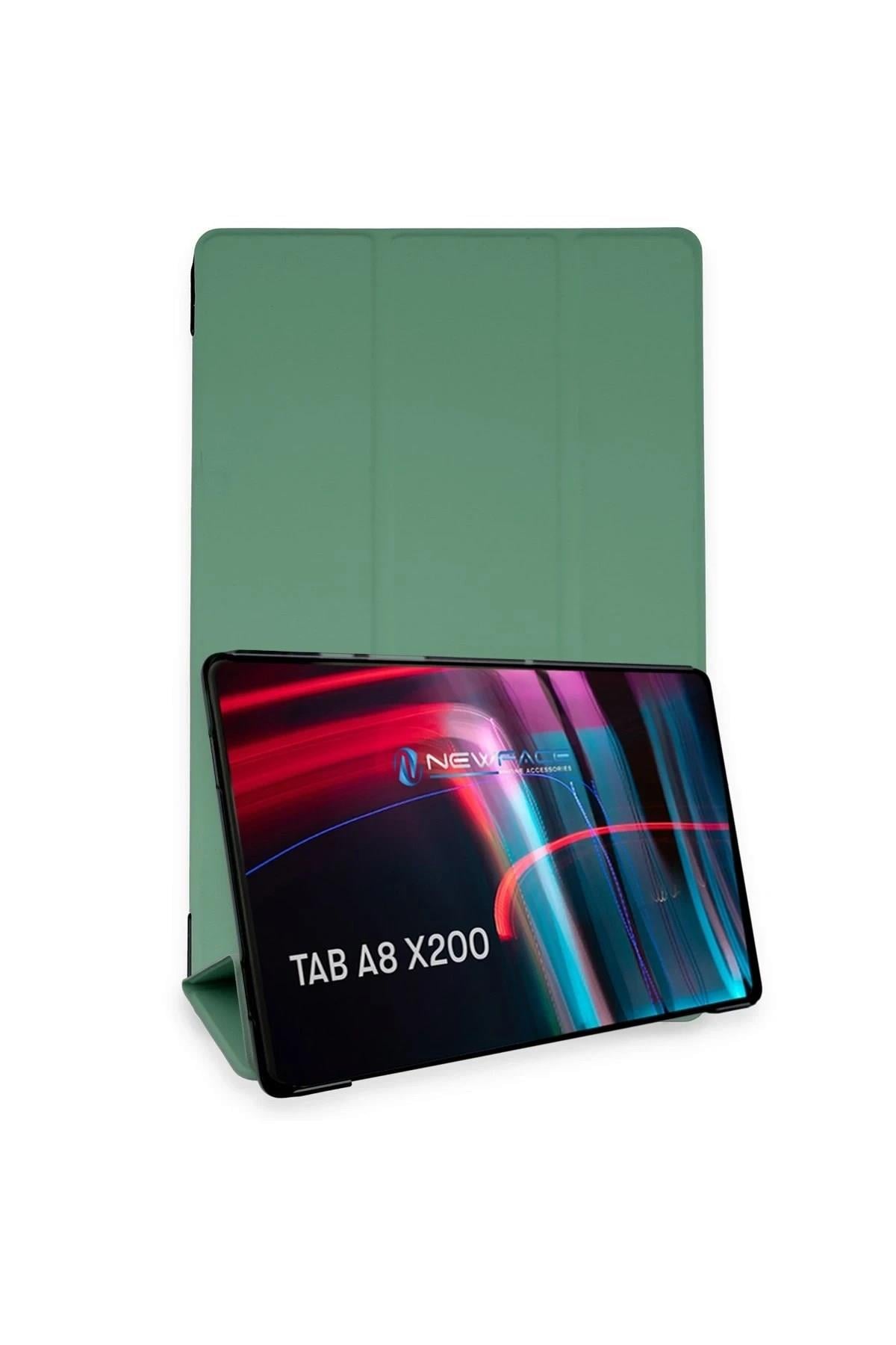 Mey İthalat®  Samsung Galaxy X200 Tab A8 10.5 Kılıf Tablet Smart Kılıf - Koyu Yeşil
