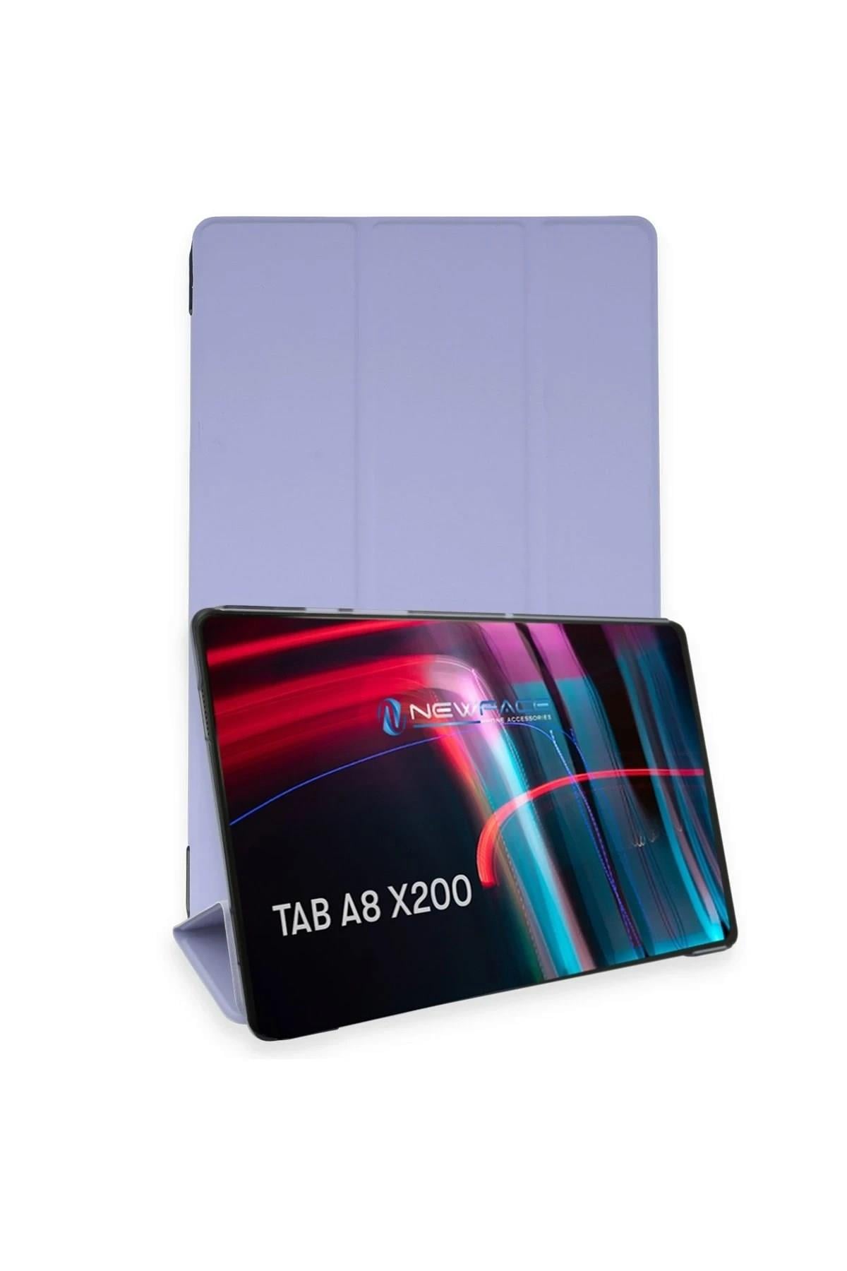 Mey İthalat®  Samsung Galaxy X200 Tab A8 10.5 Kılıf Tablet Smart Kılıf - Lila