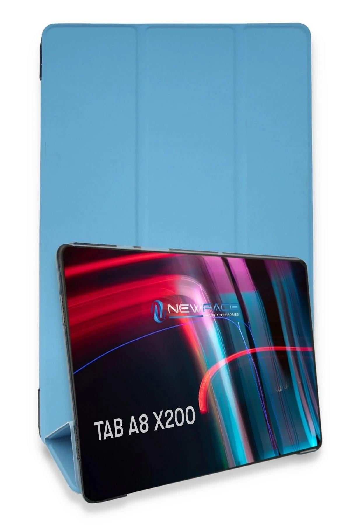 Mey İthalat®  Samsung Galaxy X200 Tab A8 10.5 Kılıf Tablet Smart Kılıf - Mavi