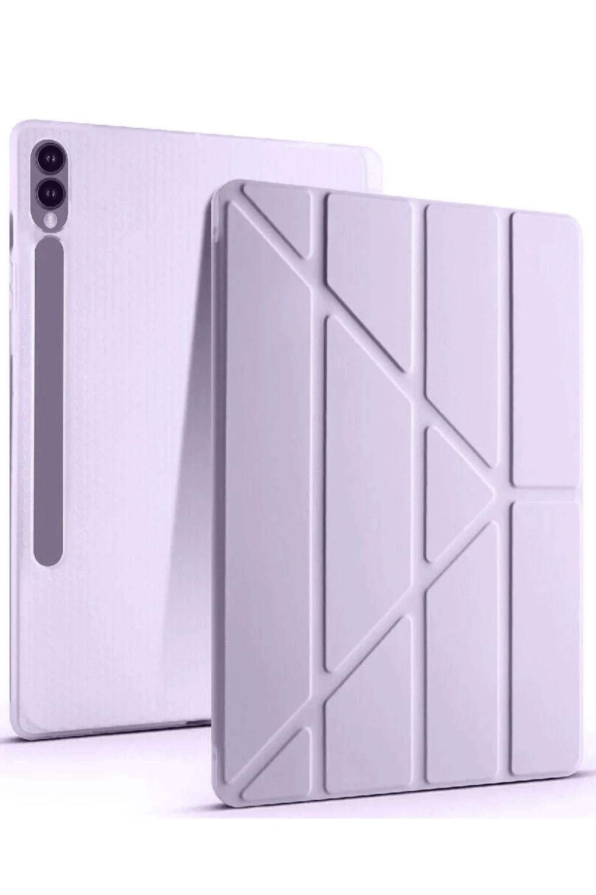 Mey İthalat®  Samsung Galaxy X610 Tab S9 FE Plus 12.4 Kılıf Kalemlikli Mars Tablet Kılıfı - Lila
