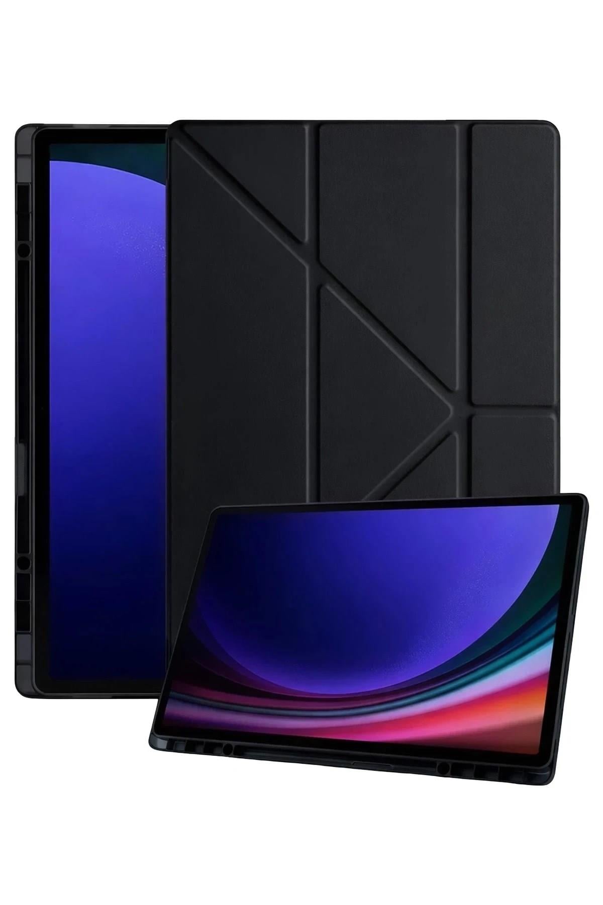 Mey İthalat®  Samsung Galaxy X730 Tab S11 Kalemlikli Mars Tablet Kılıfı - Siyah