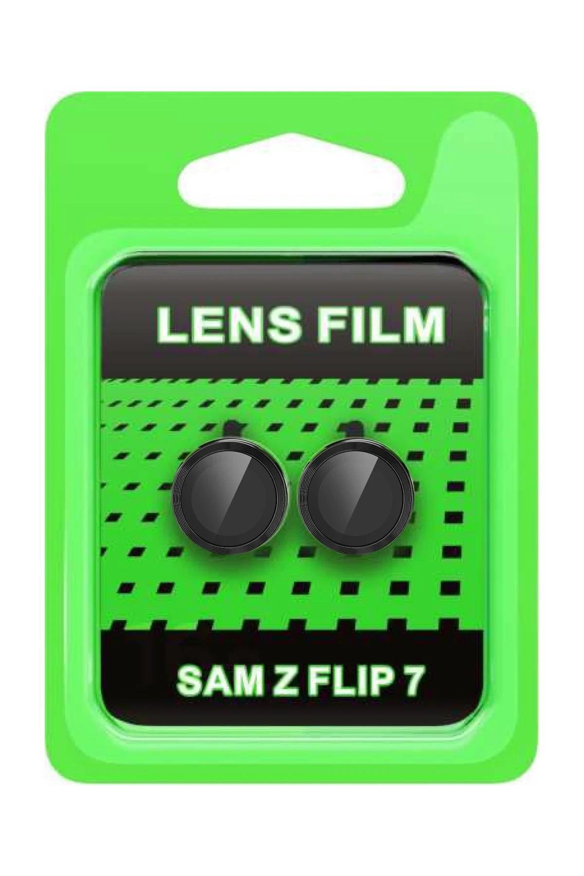 Mey İthalat®  Samsung Galaxy Z Flip 7 Raze Metal Kamera Lens - Siyah