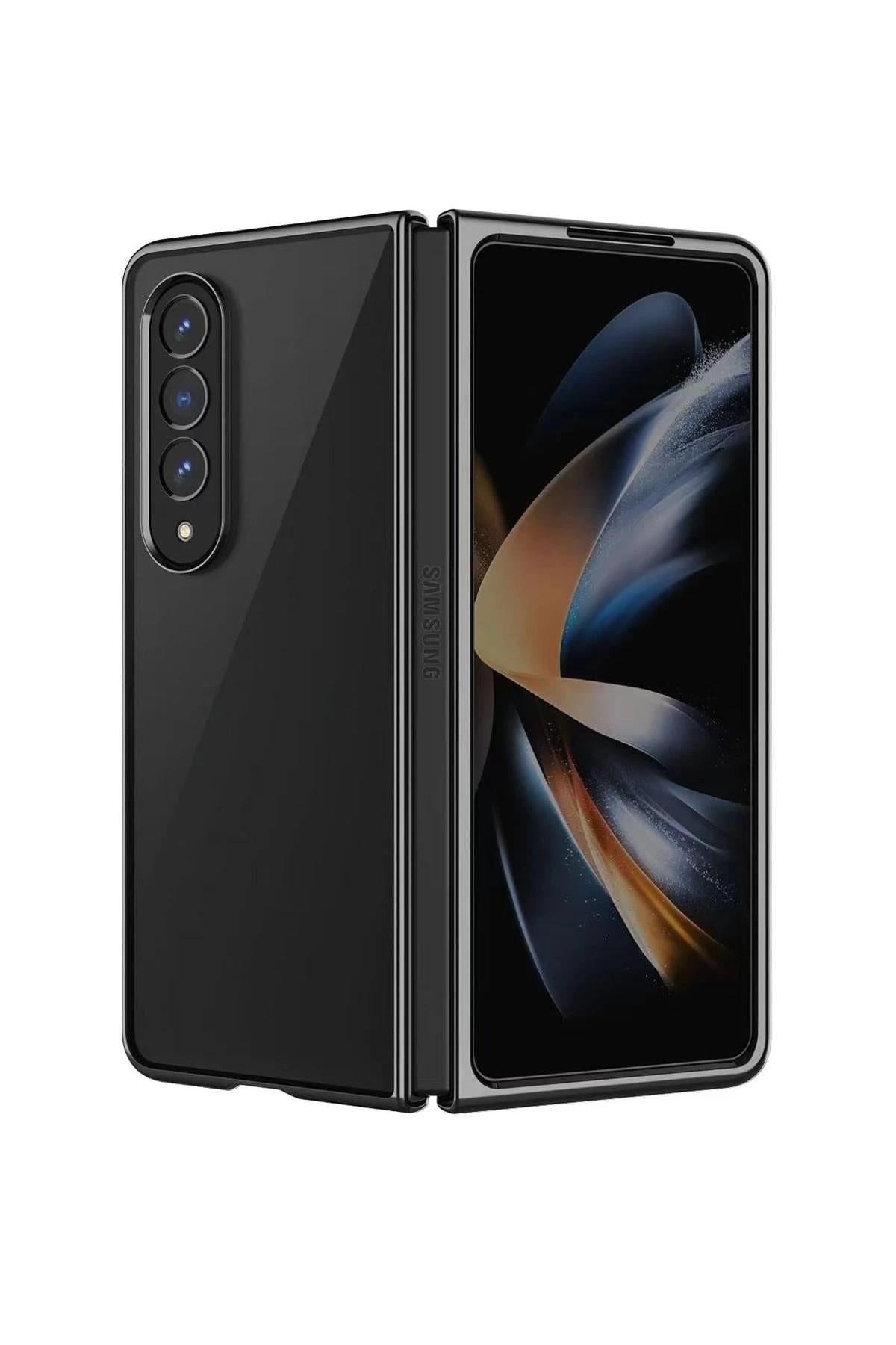 Mey İthalat®  Samsung Galaxy Z Fold 4 Kılıf Fold Element Kapak - Siyah