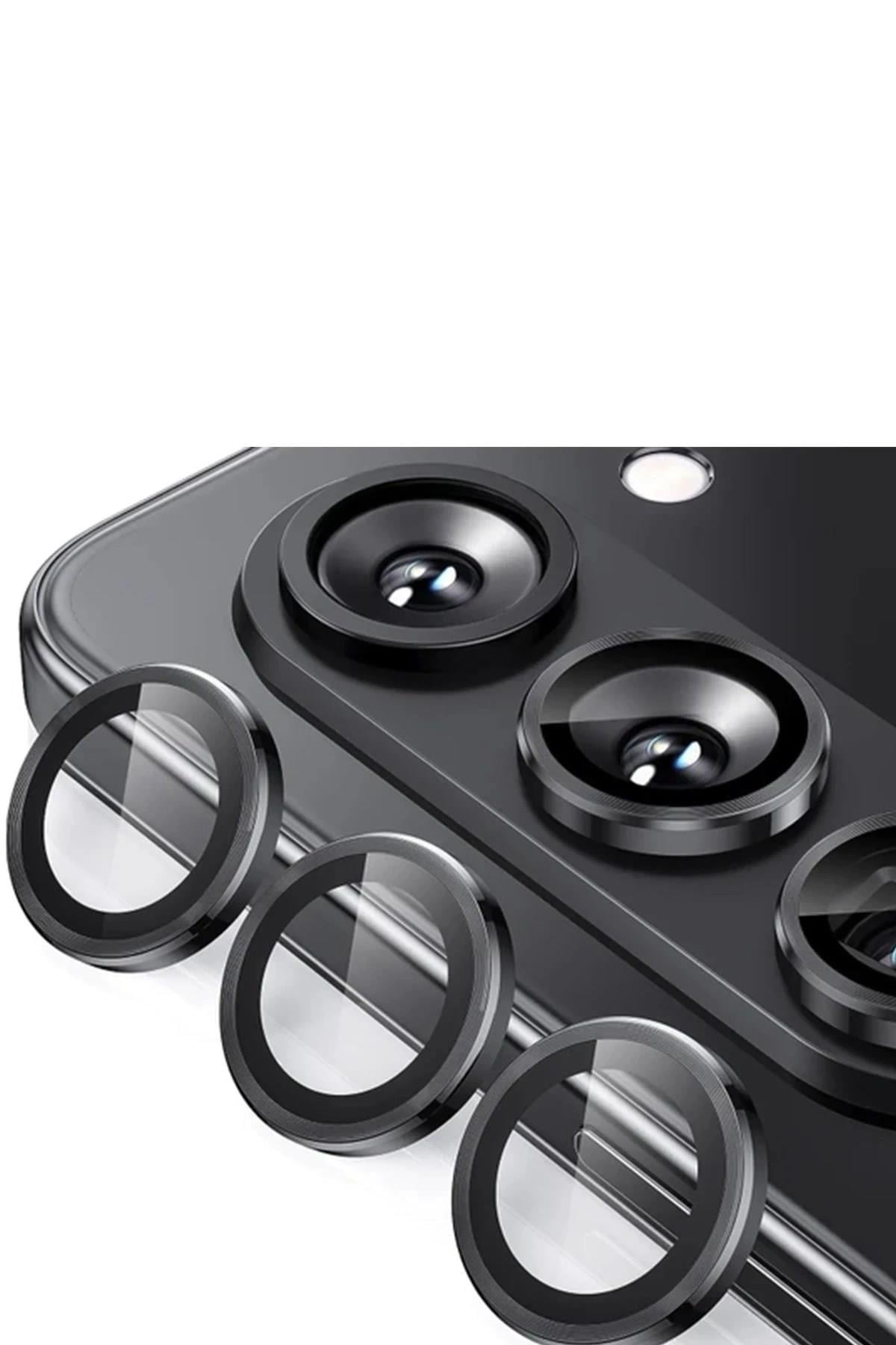 Mey İthalat®  Samsung Galaxy Z Fold 5 Valdez Metal Kamera Lens - Siyah