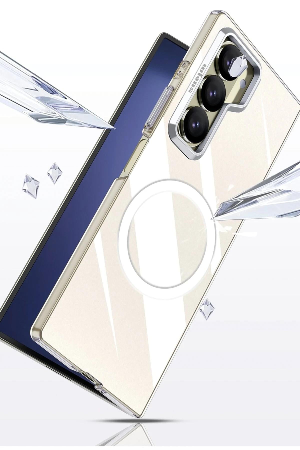 Mey İthalat®  Samsung Galaxy Z Fold 6 Crystal Magsafe Kapak - Şeffaf