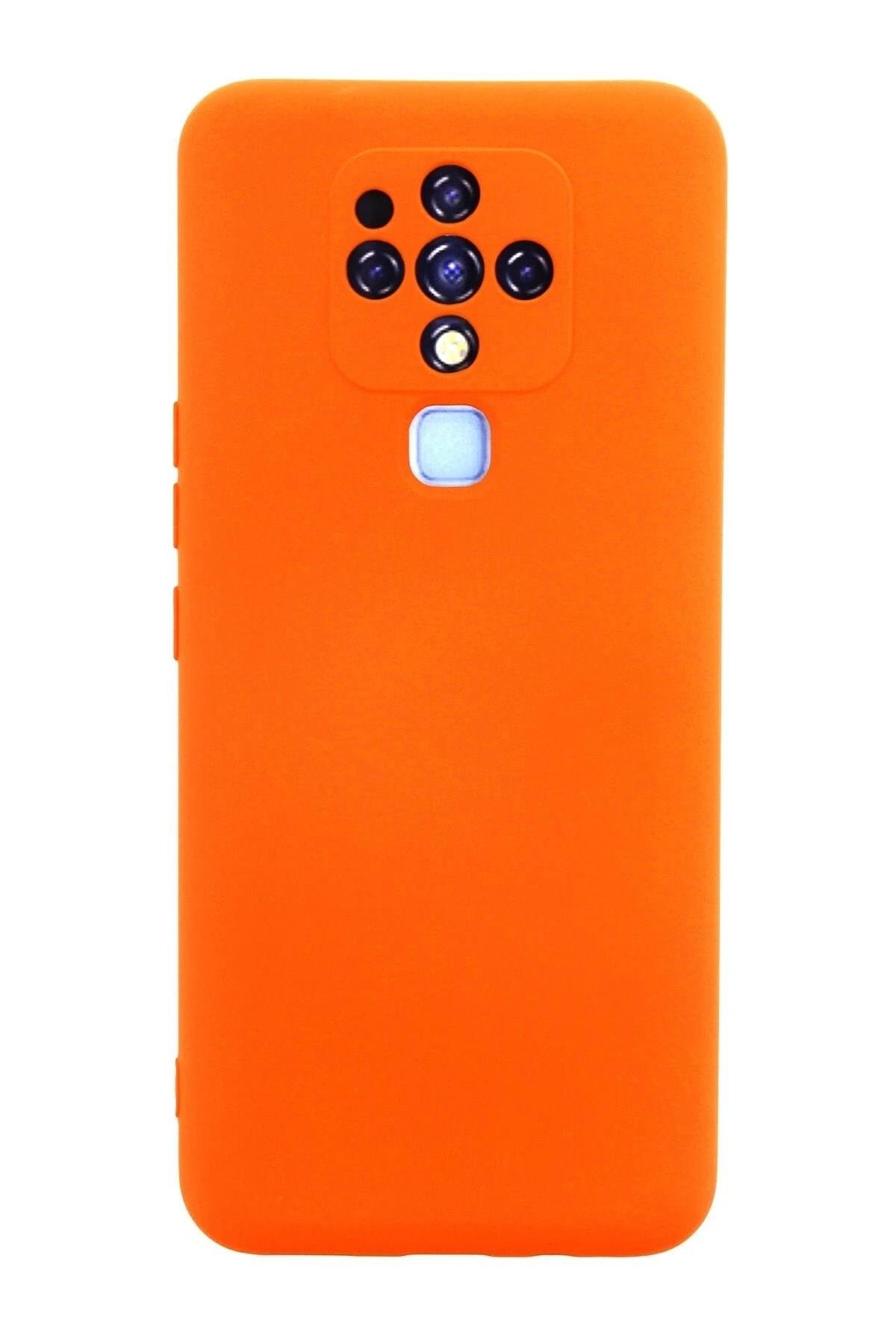 Mey İthalat®  Tecno Camon 16 Kılıf Nano içi Kadife Silikon - Turuncu