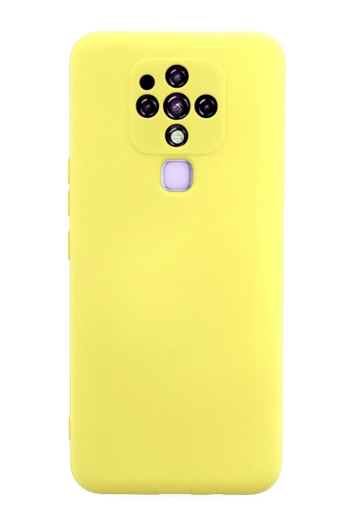 Mey İthalat®  Tecno Camon 16 Kılıf Nano içi Kadife Silikon - Sarı