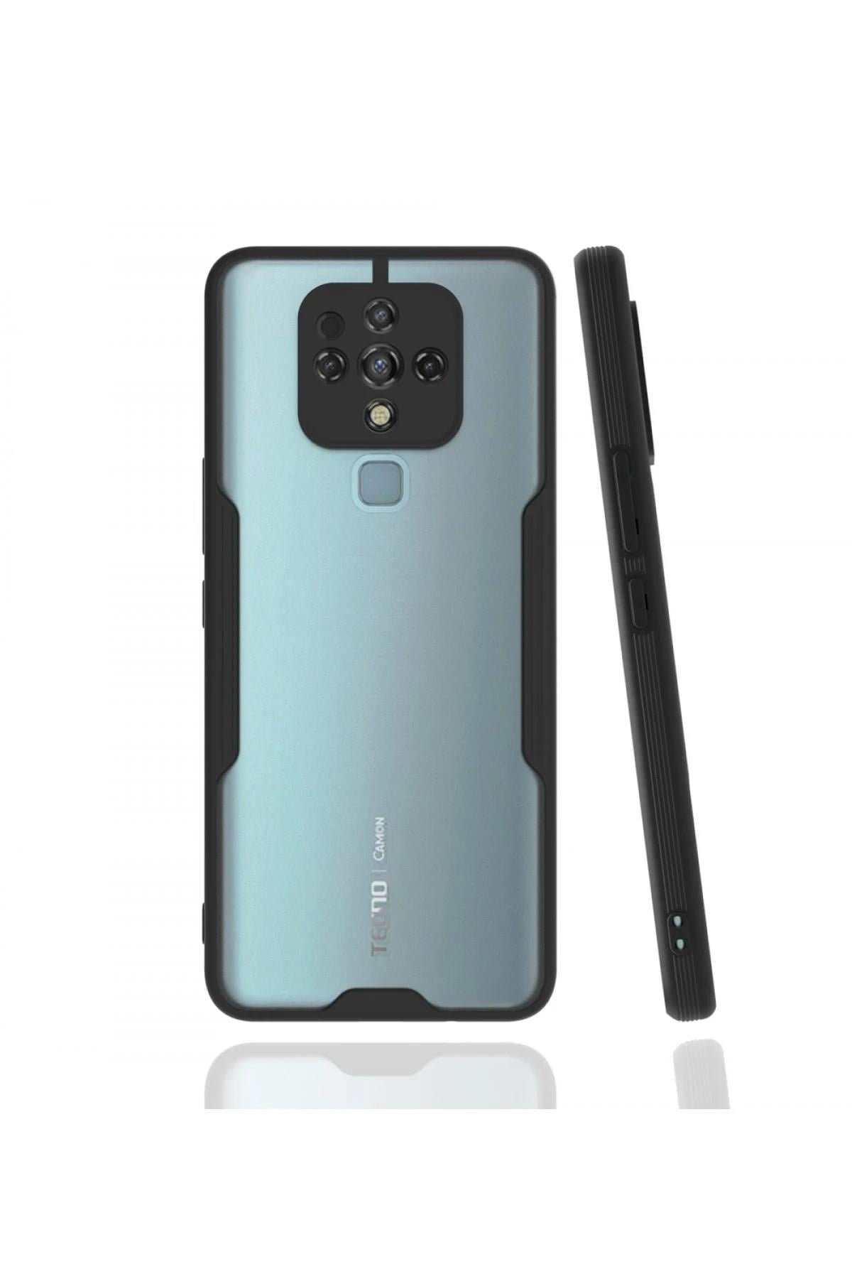 Mey İthalat®  Tecno Camon 16 Kılıf Platin Silikon - Siyah