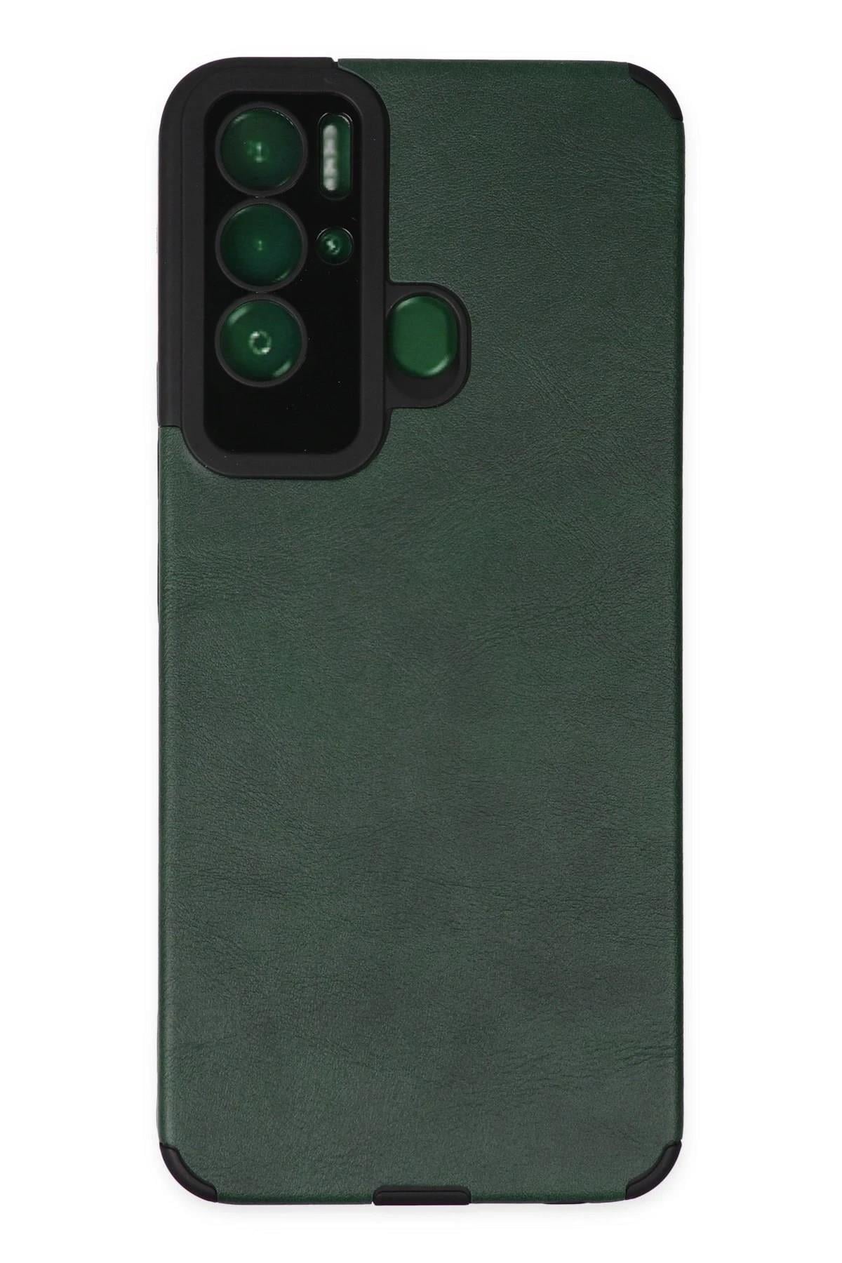 Mey İthalat®  Tecno Pova Neo Kılıf Loop Deri Silikon - Yeşil