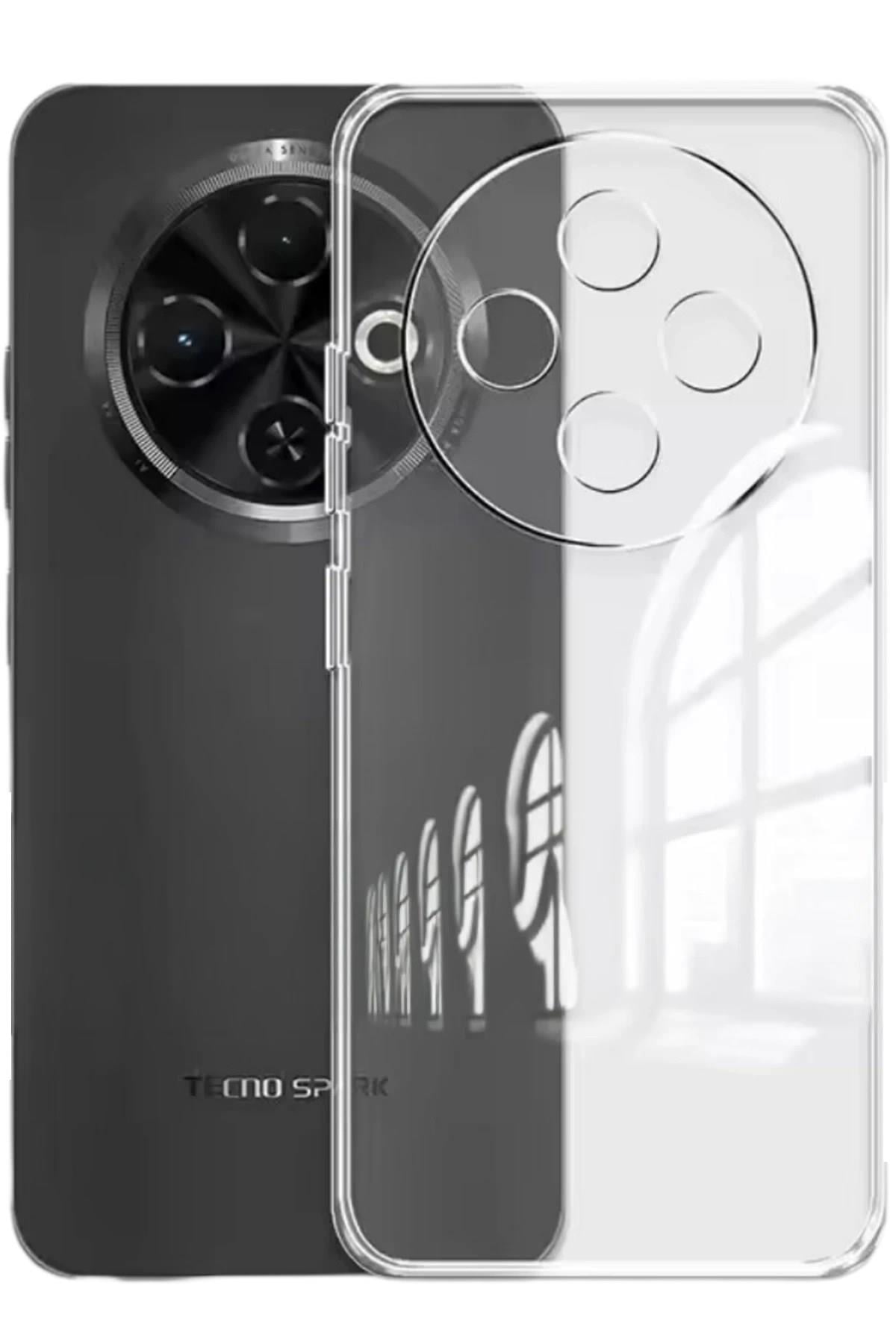 Mey İthalat®  Tecno Spark 30C Kılıf Lüx Şeffaf Silikon
