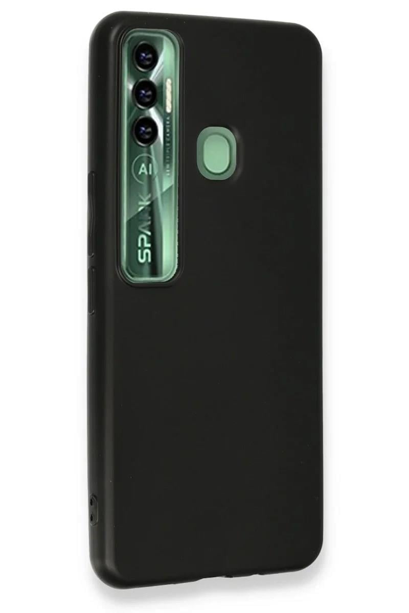 Mey İthalat®  Tecno Spark 7 Pro Kılıf First Silikon - Siyah