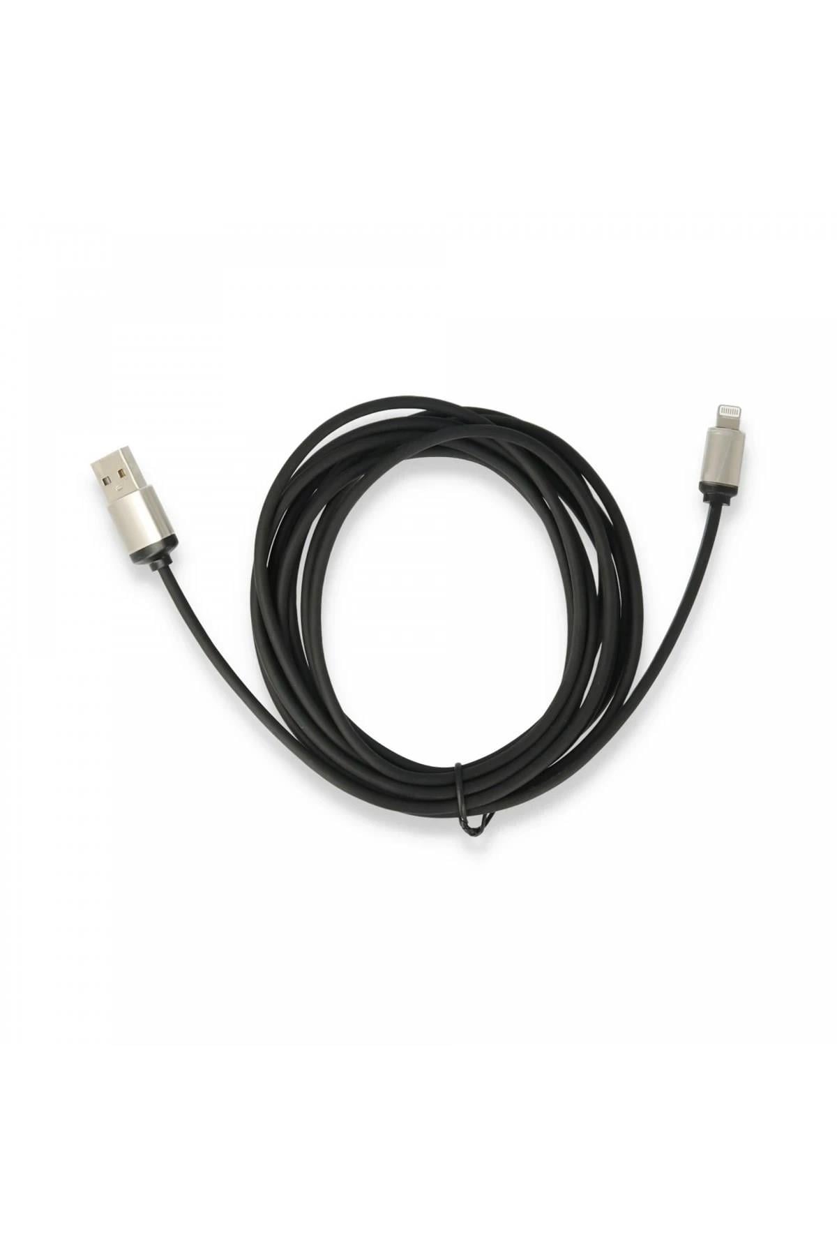 Mey İthalat®  USB to Lightning 3m Kablo - Siyah
