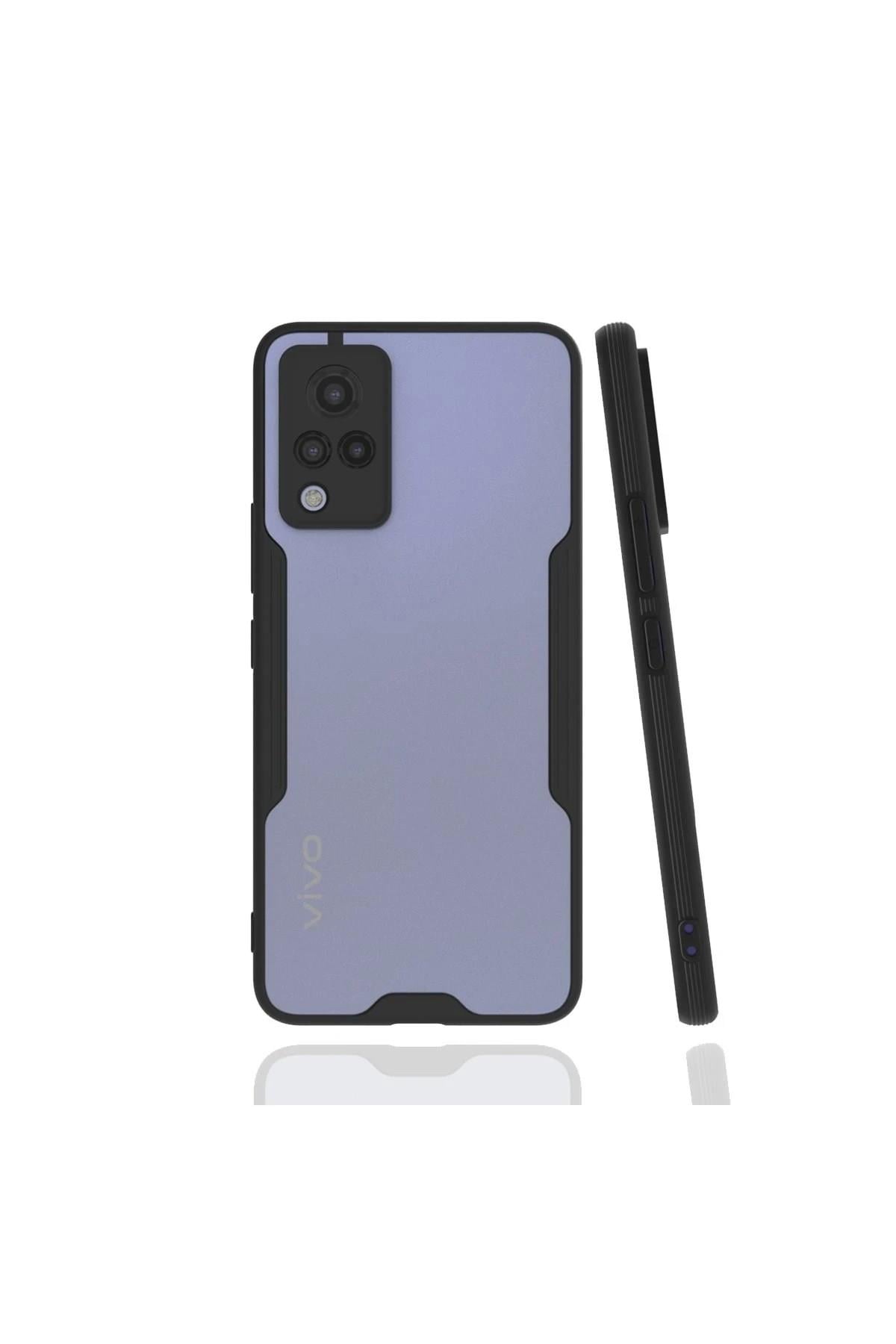 Mey İthalat®  Vivo V21 Kılıf Platin Silikon - Siyah