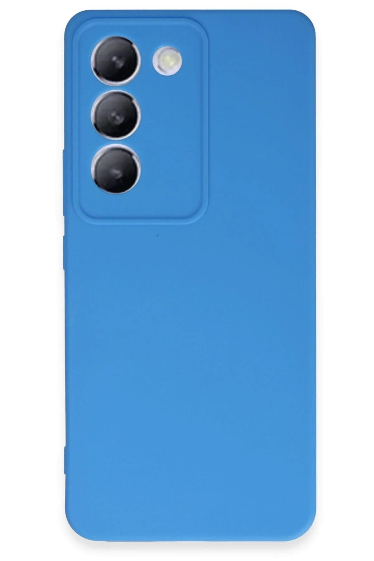Mey İthalat®  Vivo V30 Lite 4G Kılıf First Silikon - Mavi