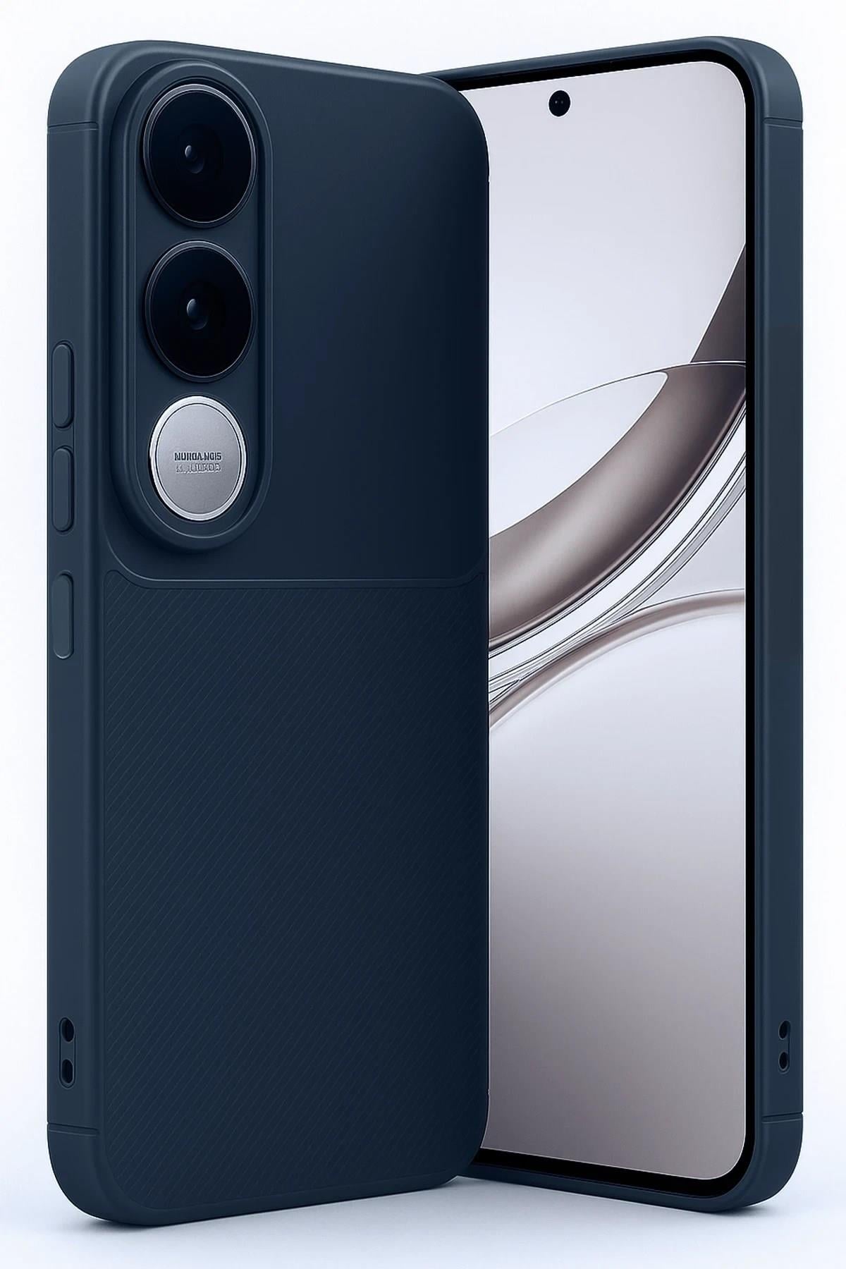 Mey İthalat®  Vivo V50 Lite 4G Auto Focus Karbon Kapak - Lacivert