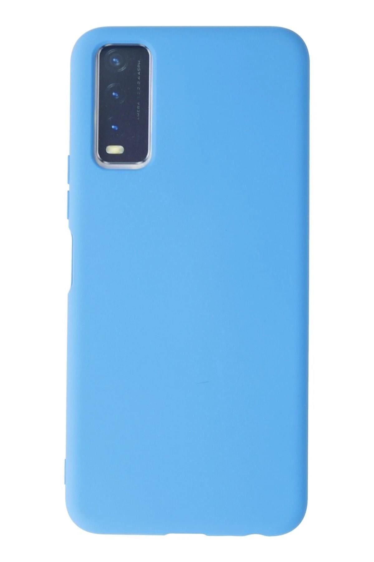 Mey İthalat®  Vivo Y11S Kılıf Nano içi Kadife Silikon - Mavi