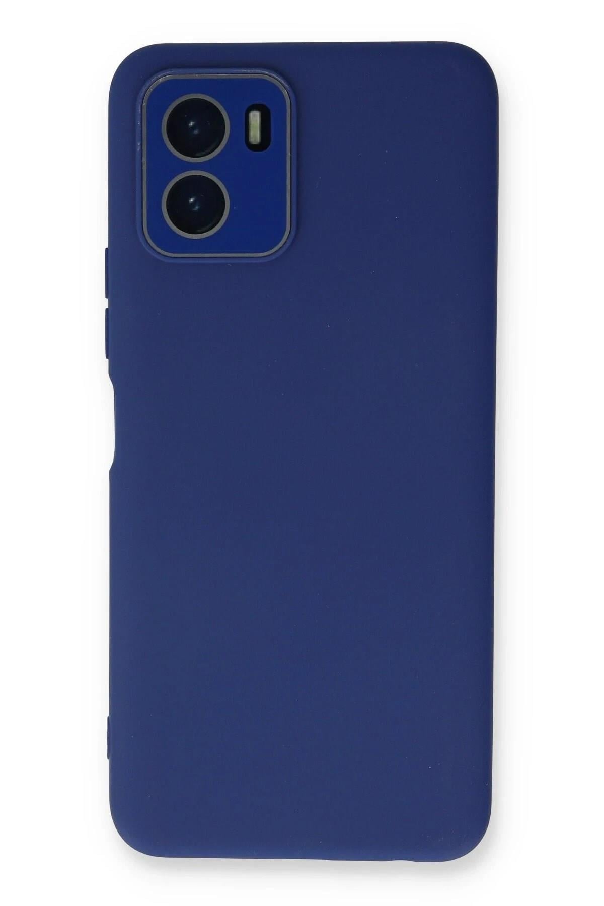 Mey İthalat®  Vivo Y15S Kılıf Lansman Glass Kapak - Sky Blue