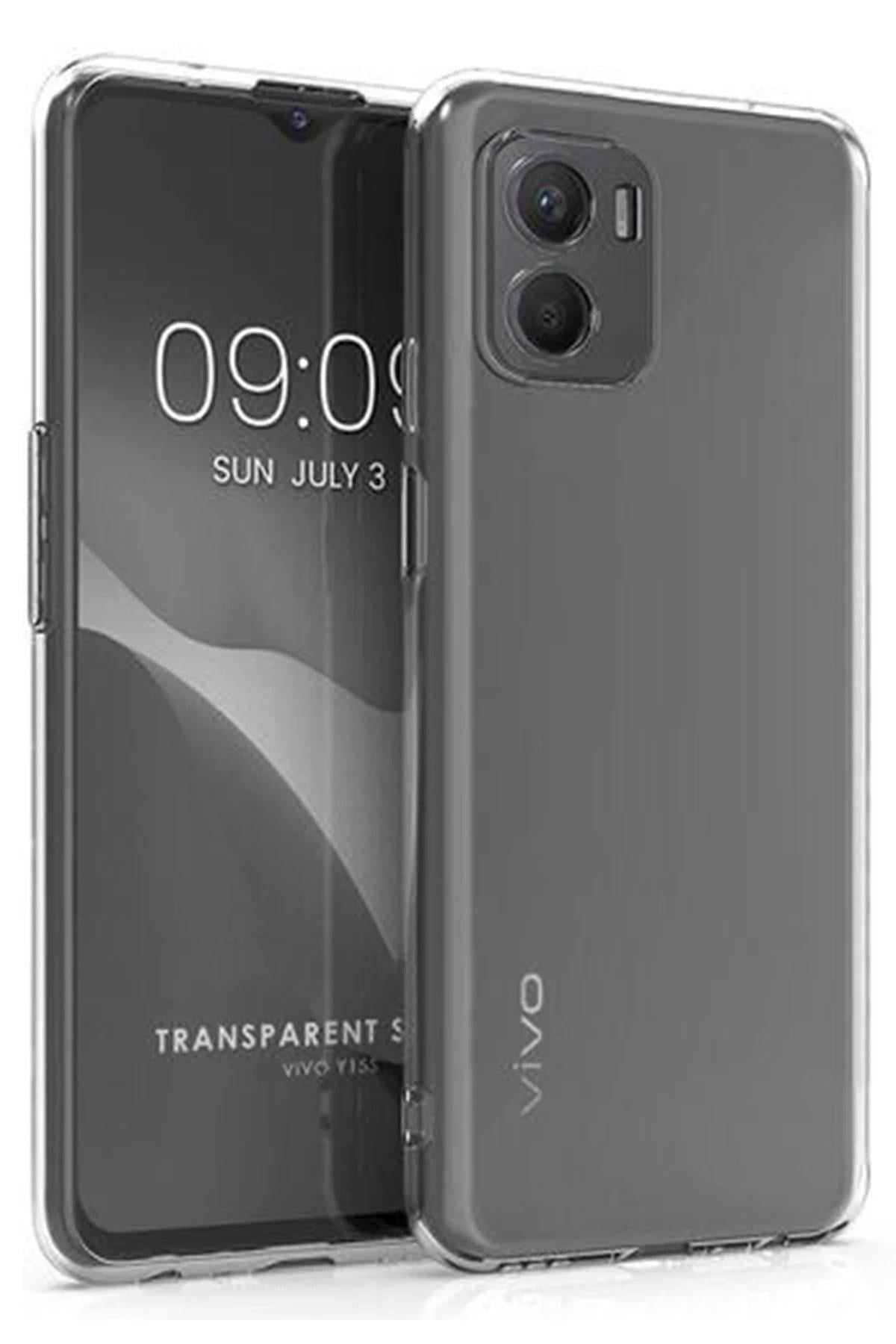 Mey İthalat®  Vivo Y15S Kılıf Lüx Şeffaf Silikon