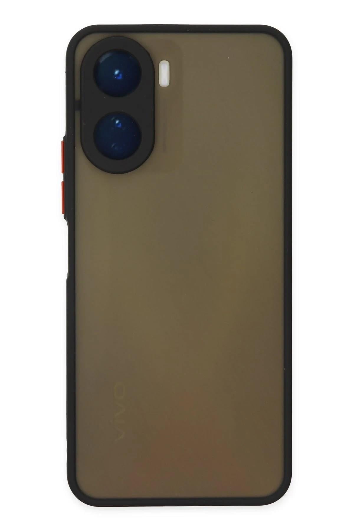 Mey İthalat®  Vivo Y16 Kılıf Montreal Silikon Kapak - Siyah