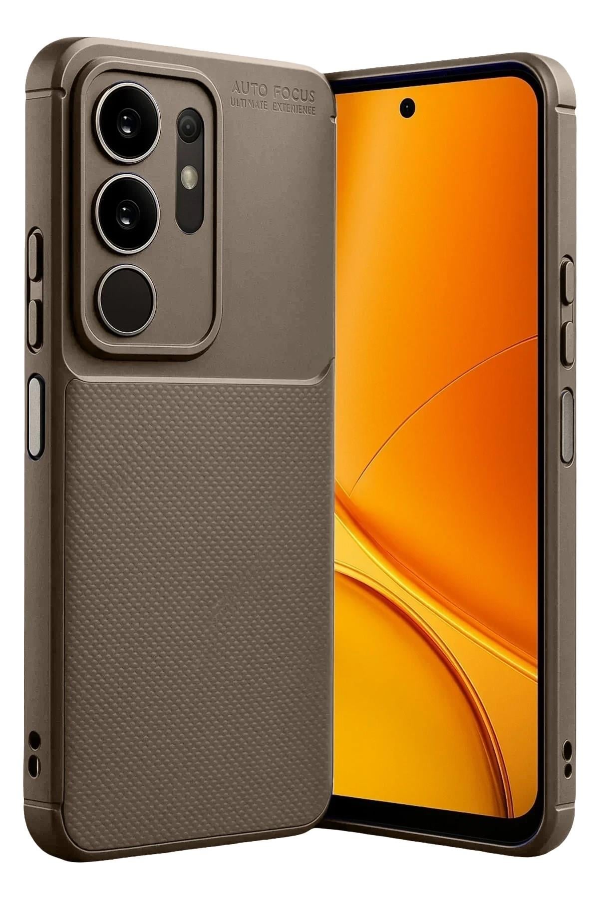 Mey İthalat®  Vivo Y29 4G Auto Focus Karbon Kapak - Kahverengi