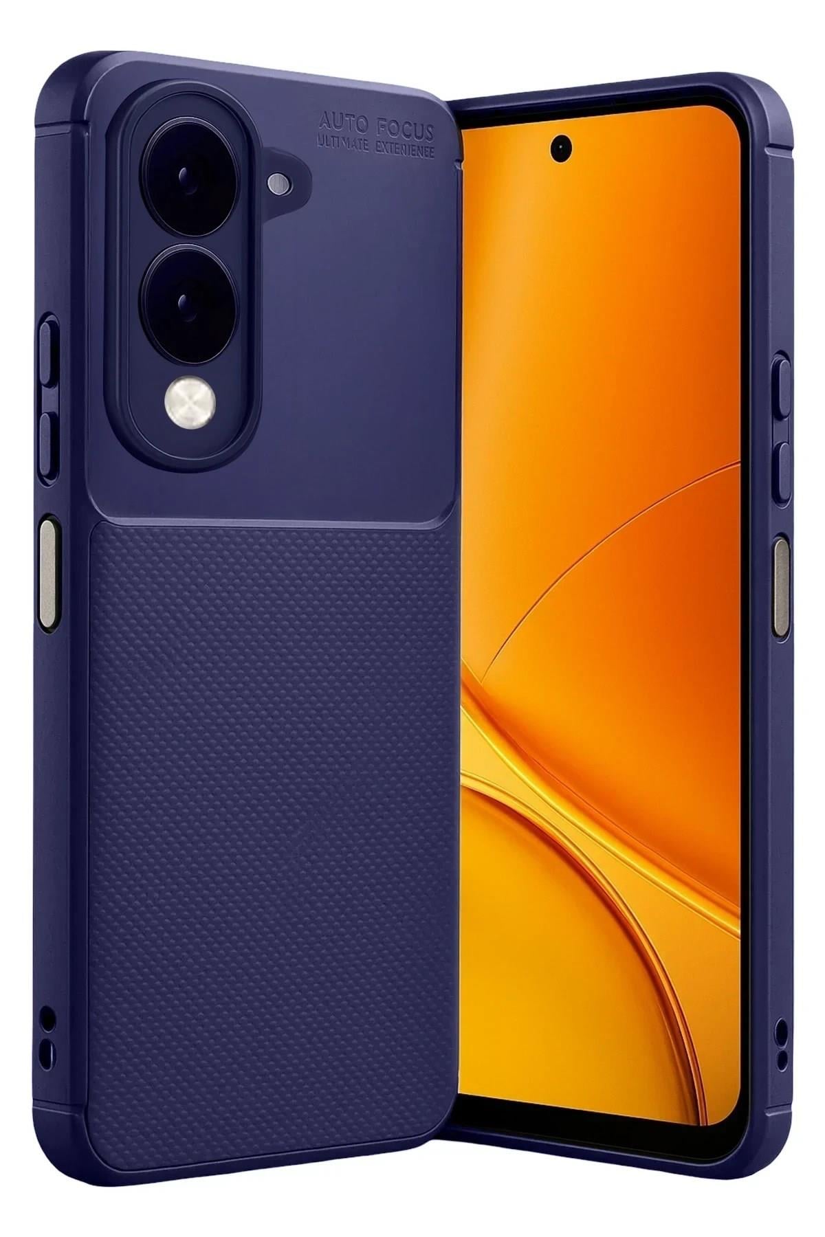 Mey İthalat®  Vivo Y29S Auto Focus Karbon Kapak - Lacivert