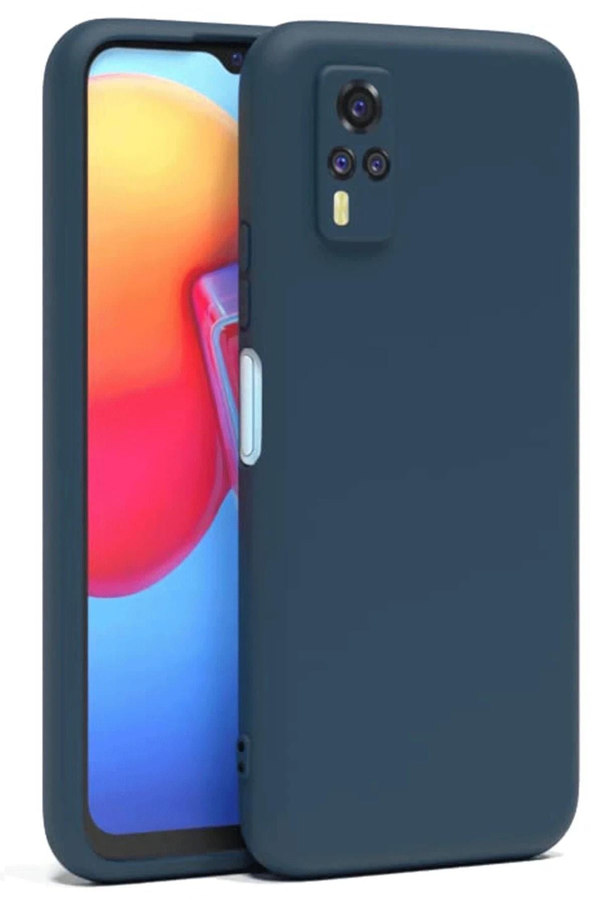 Mey İthalat®  Vivo Y53S Kılıf Nano içi Kadife Silikon - Lacivert
