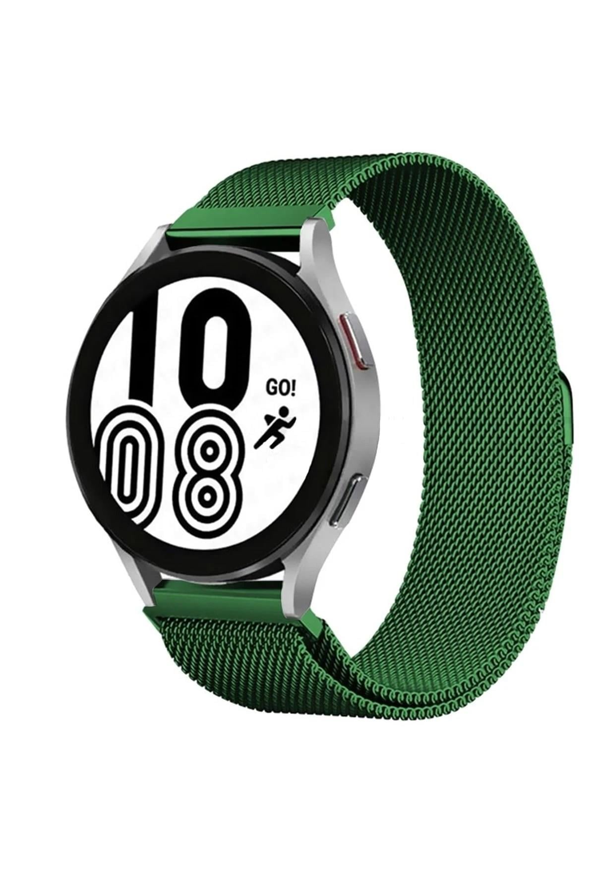 Mey İthalat®  Watch 20mm Metal Mıknatıslı Kordon - Haki Yeşil