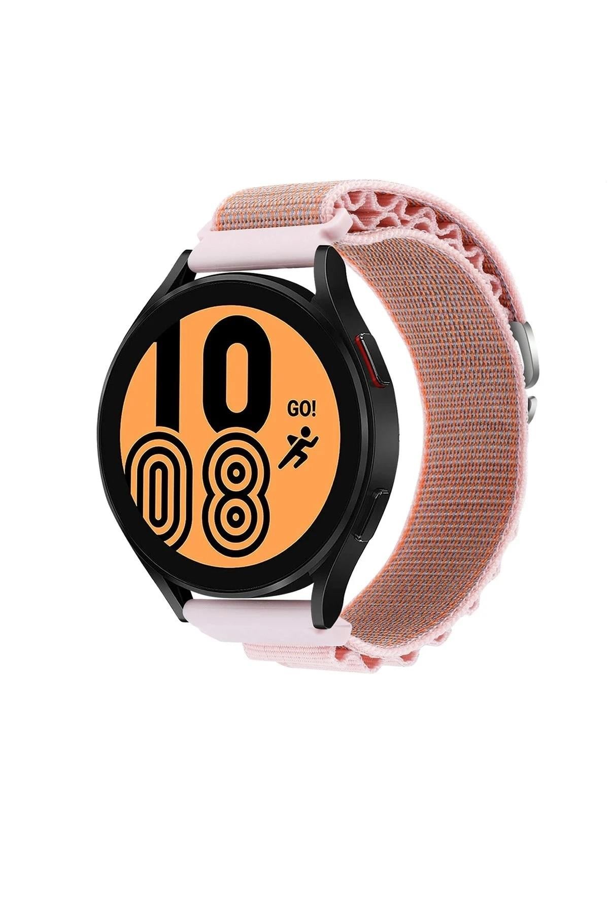 Mey İthalat®  Watch 22mm KR410 Kumaş Kordon - Pembe