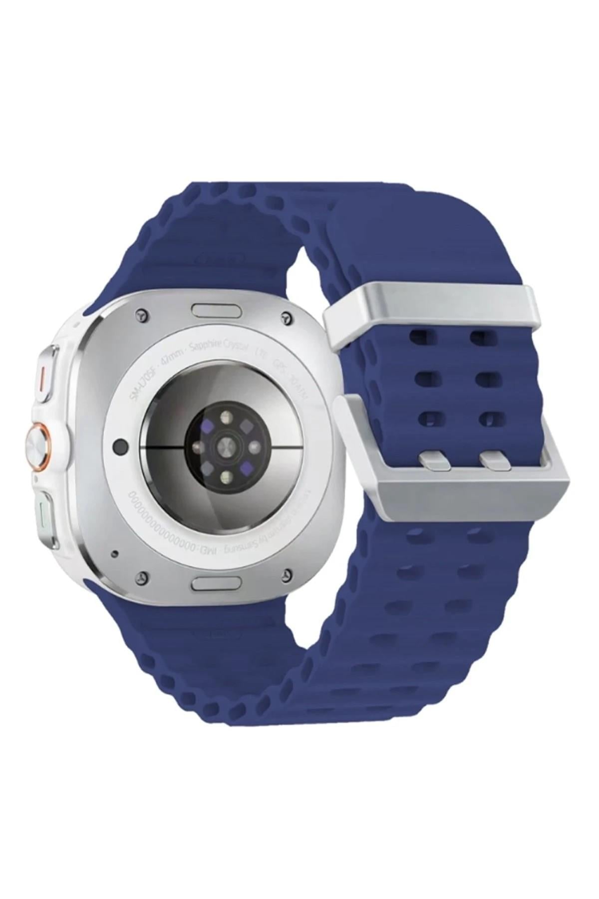 Mey İthalat®  Watch 7 Ultra KR417 Rug Silikon Kordon - Lacivert