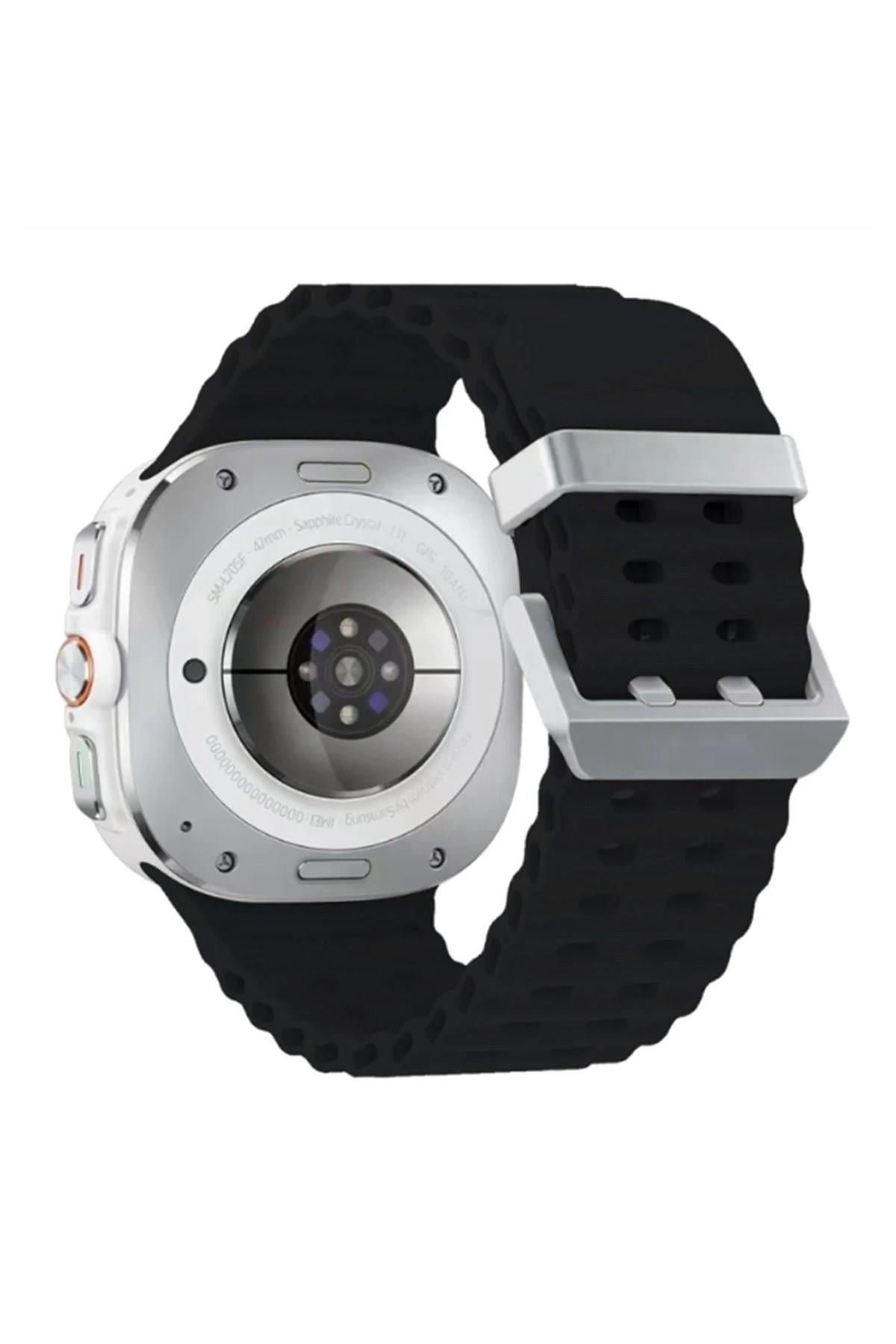 Mey İthalat®  Watch 7 Ultra KR417 Rug Silikon Kordon - Siyah