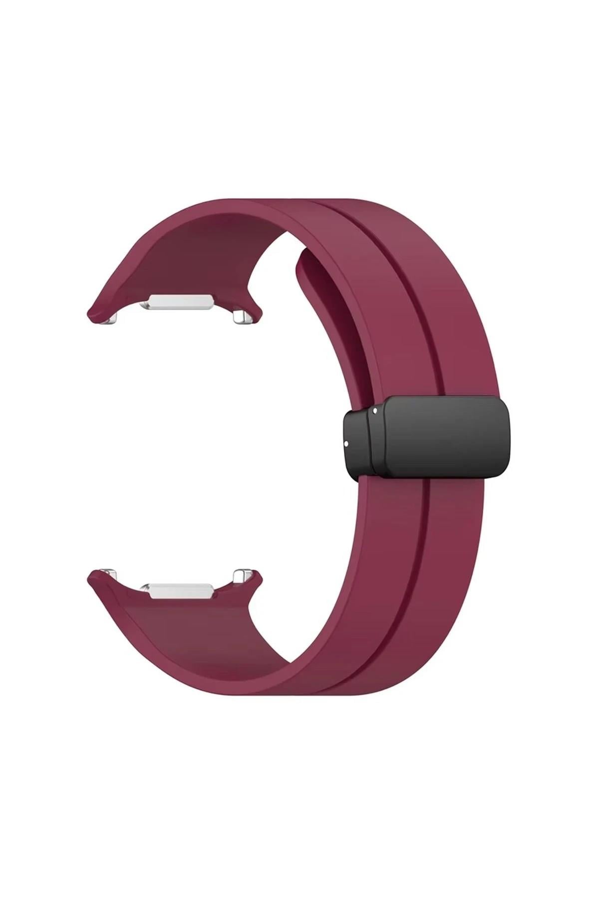 Mey İthalat®  Watch 7 Ultra KR418 Tender Silikon Kordon - Bordo