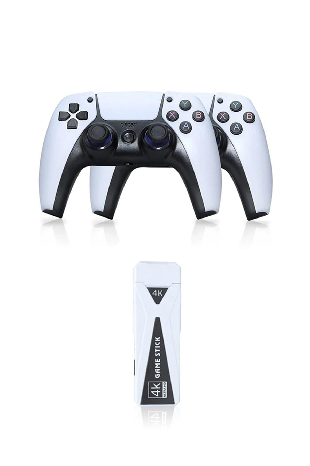Mey İthalat®  Y5 64GB Android Dual Pad 4K Game Stick - Beyaz