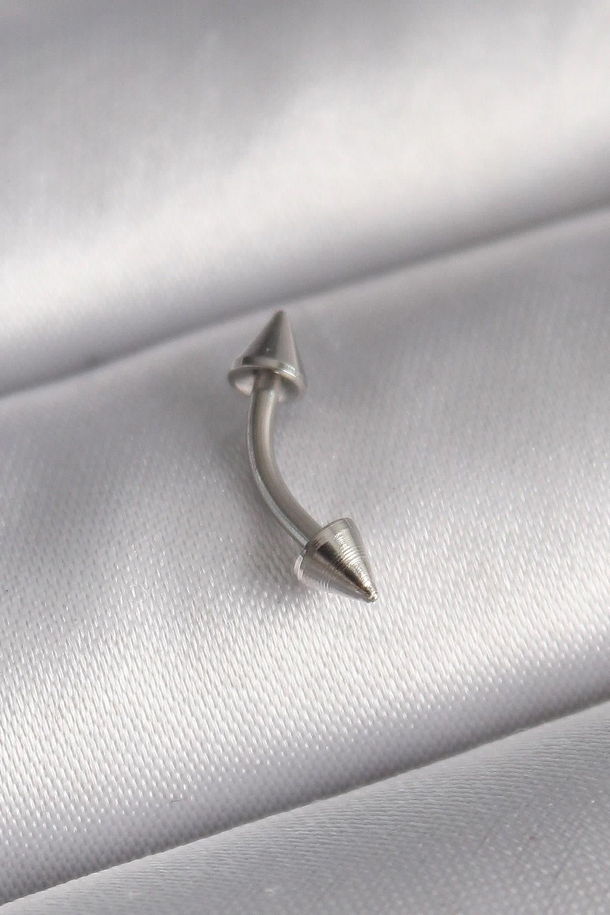 Mey İthalat® 316L Çelik Gümüş Renk Çivi Model Piercing