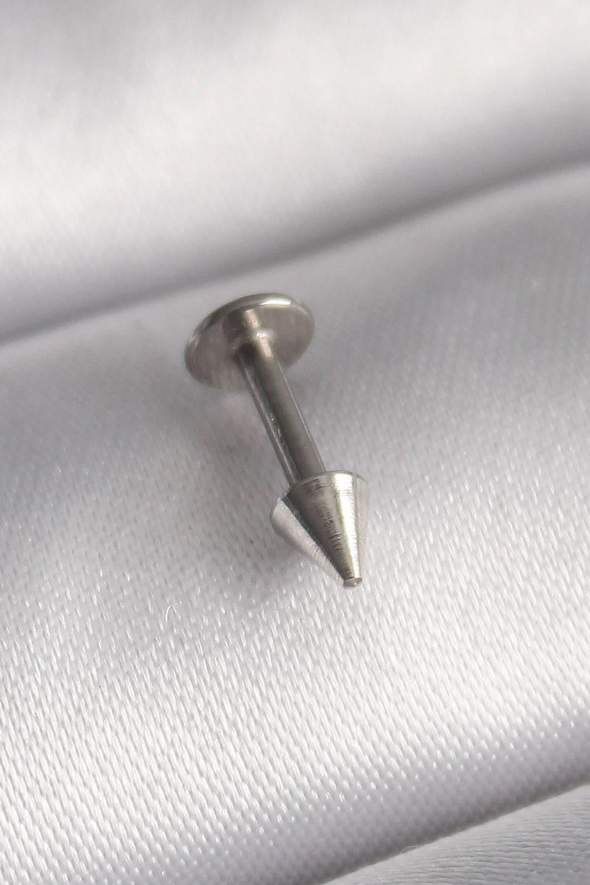 Mey İthalat® 316L Çelik Gümüş Renk Çivi Model Piercing