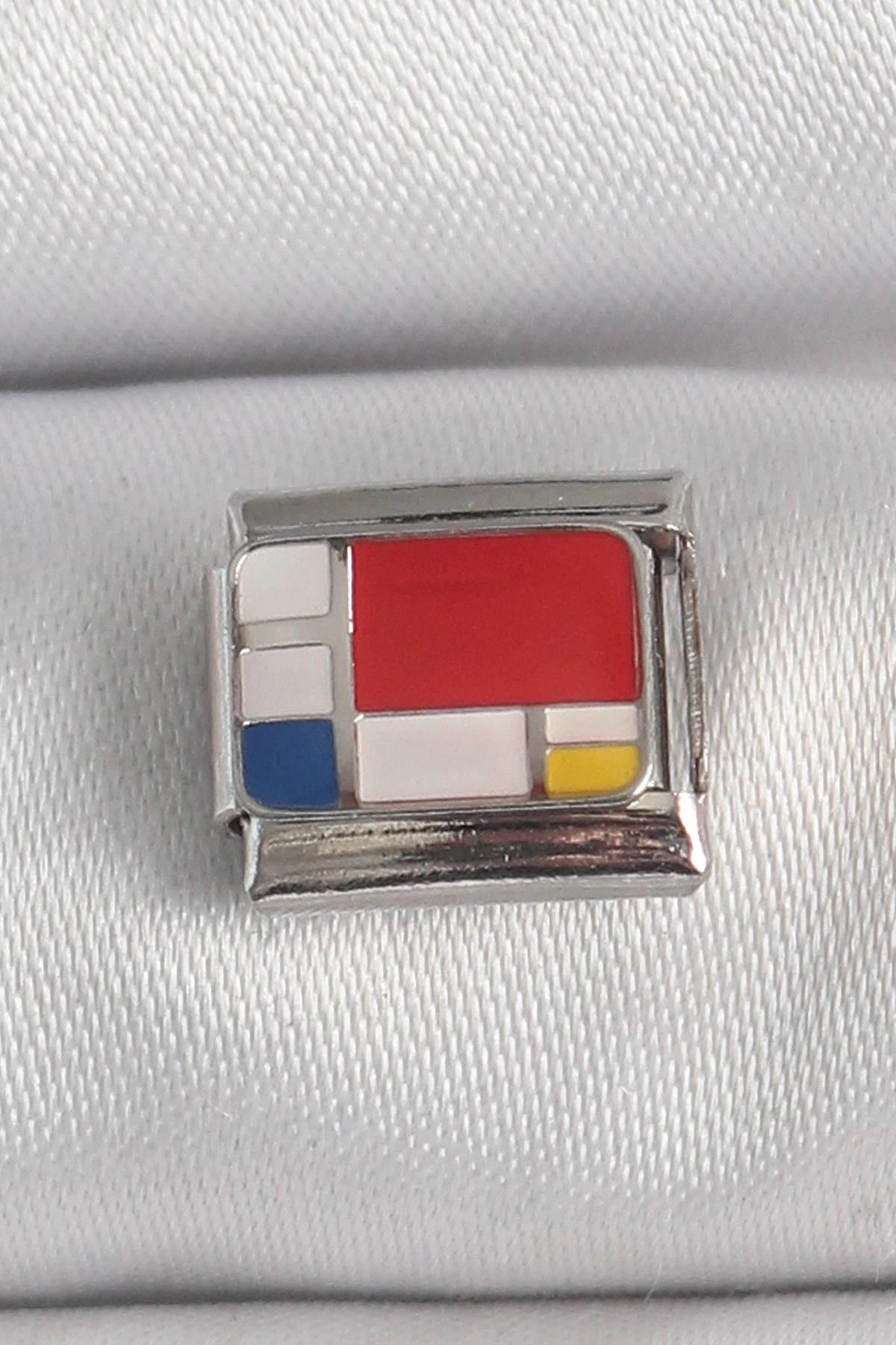 Mey İthalat® 316L Çelik Gümüş Renk Karışık Renk Portre Model Nomination Charm