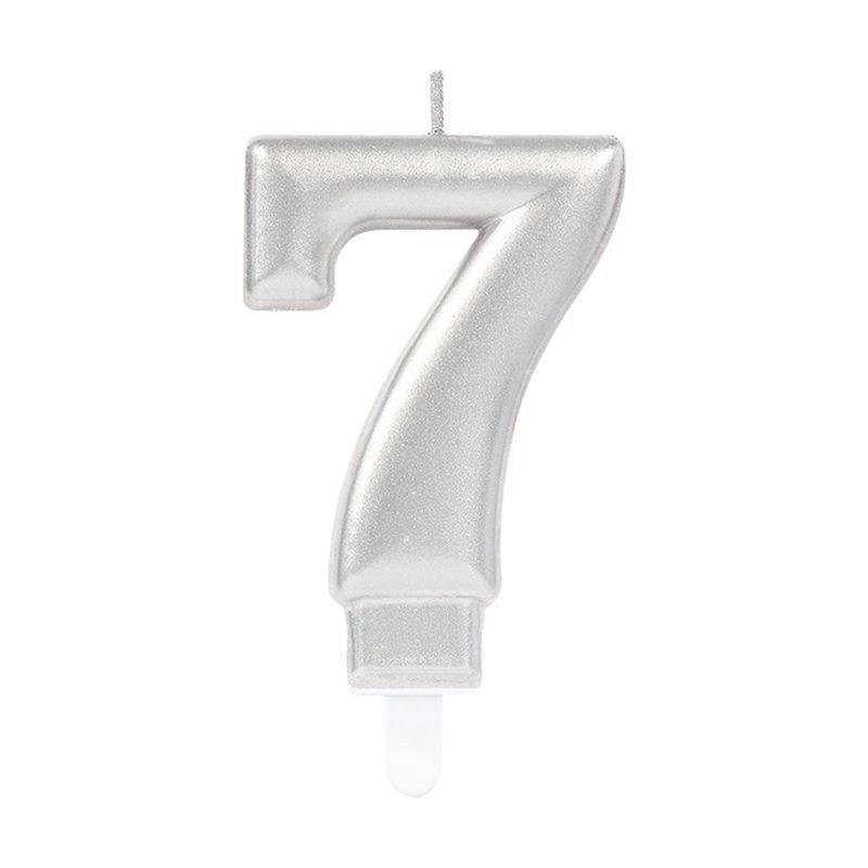 Mey İthalat® 7 Rakam Mum Gümüş Renk